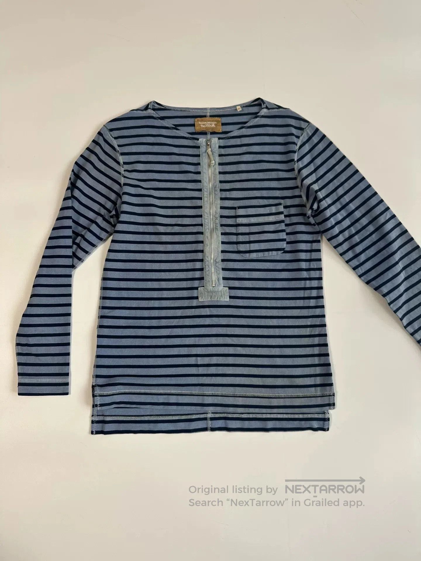 Takahiromiyashita The Soloist. Striped Long Sleeve Zip Top by Takahiro Miyashita. Size US M / EU 48-50 / 2 - 2 Thumbnail