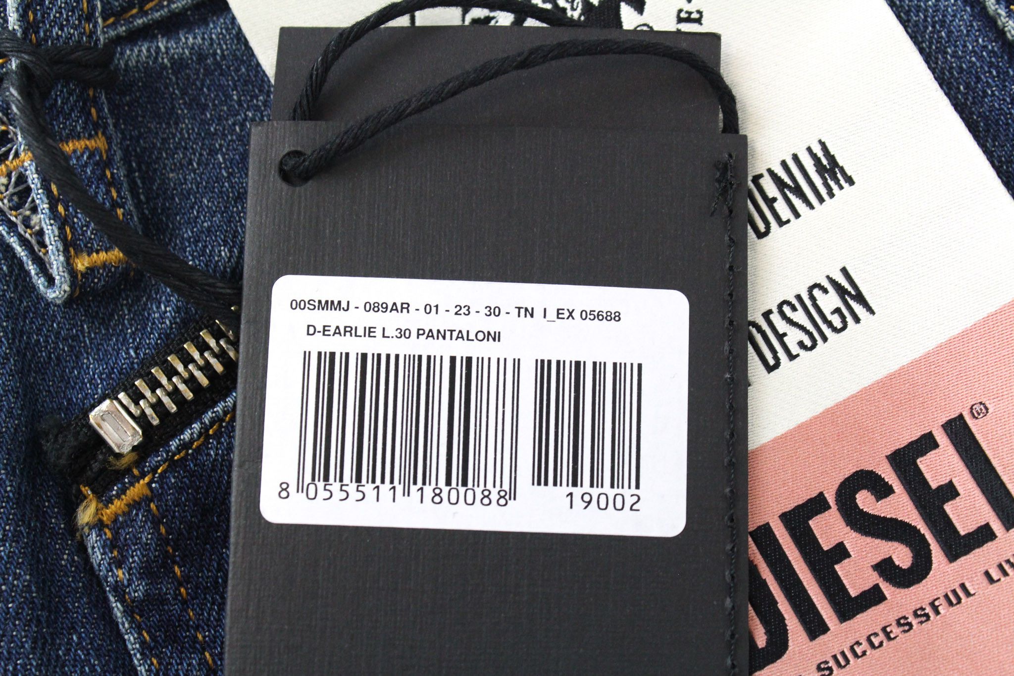 Diesel D-EARLIE 089AR W23/L30 Girls Blue Cropped Jeans 70057 Size 23" - 10 Thumbnail