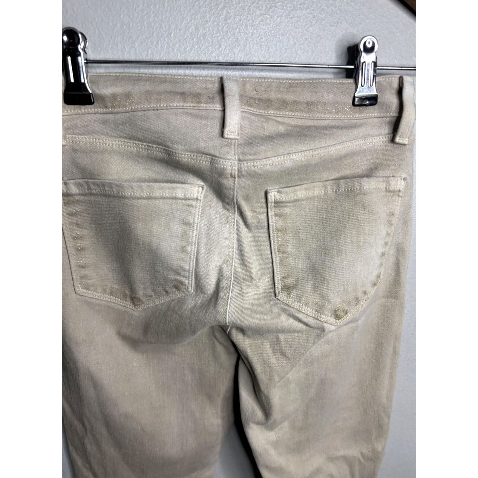 L'AGENCE L'AGENCE Jeans Womens 24 Beige Skinny Stretch Light Wash Denim Ankle Pants USA Size 42" / US 20 - 6 Thumbnail