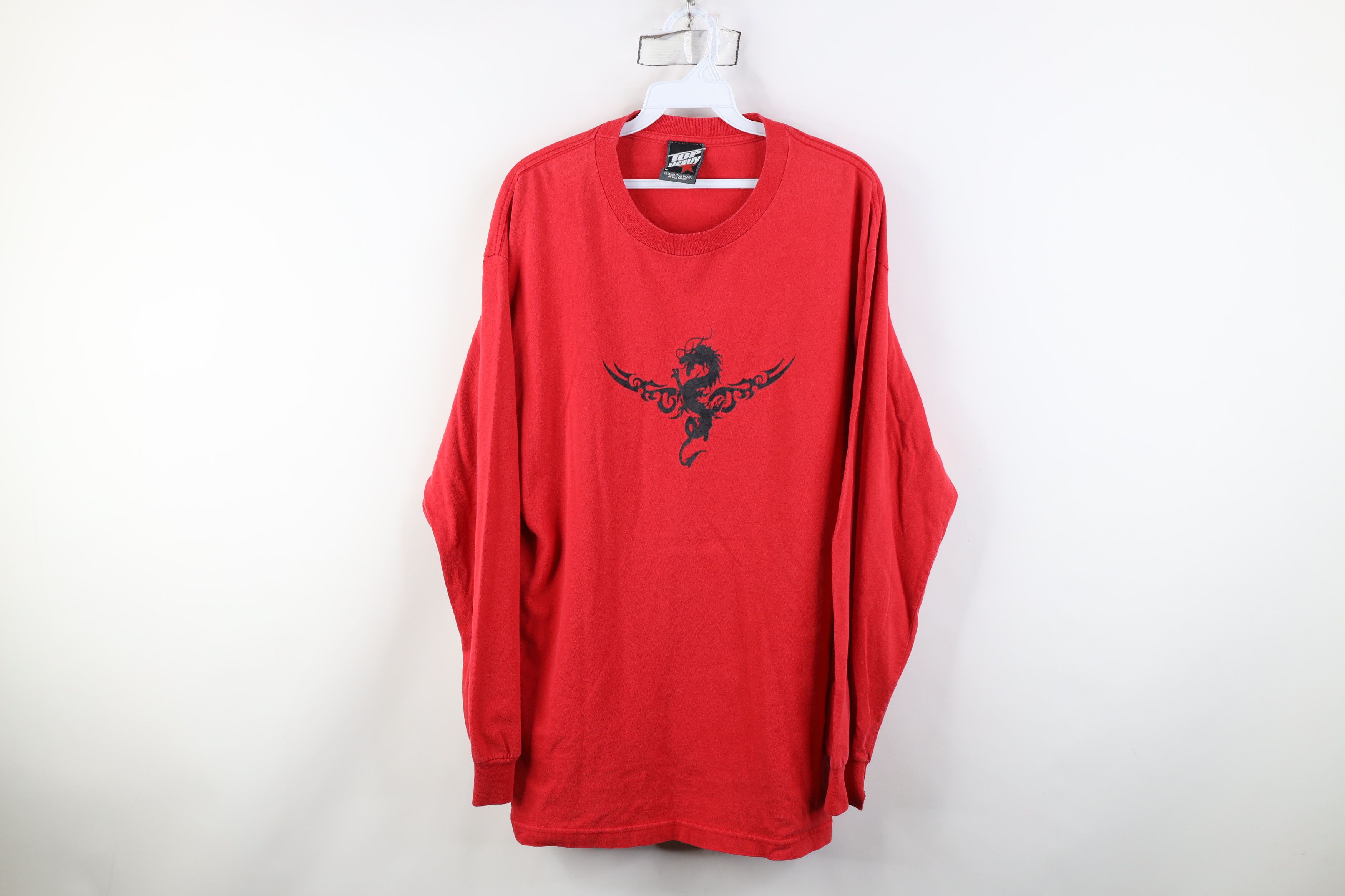 Vintage Vintage 90s Y2K Streetwear Dragon Long Sleeve T-Shirt Cotton Size US L / EU 52-54 / 3 - 1 Thumbnail
