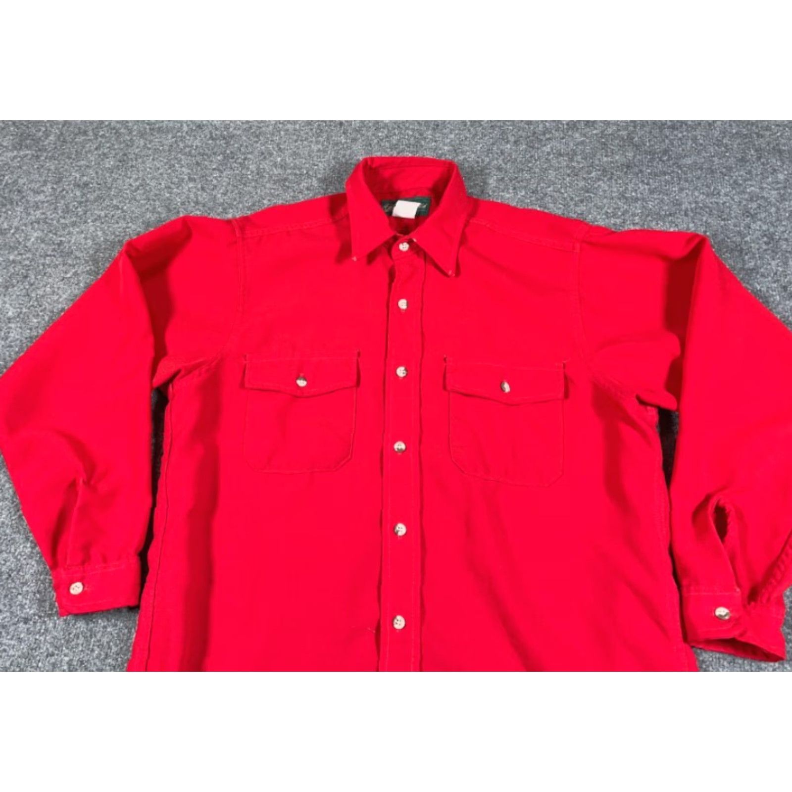 Vintage VTG 90s Gander Mountain Twill Work Shirt Adult Large XL Red Midweight Outdoor Mens Button-Front Collar Shirt Size US L / EU 52-54 / 3 - 7 Thumbnail
