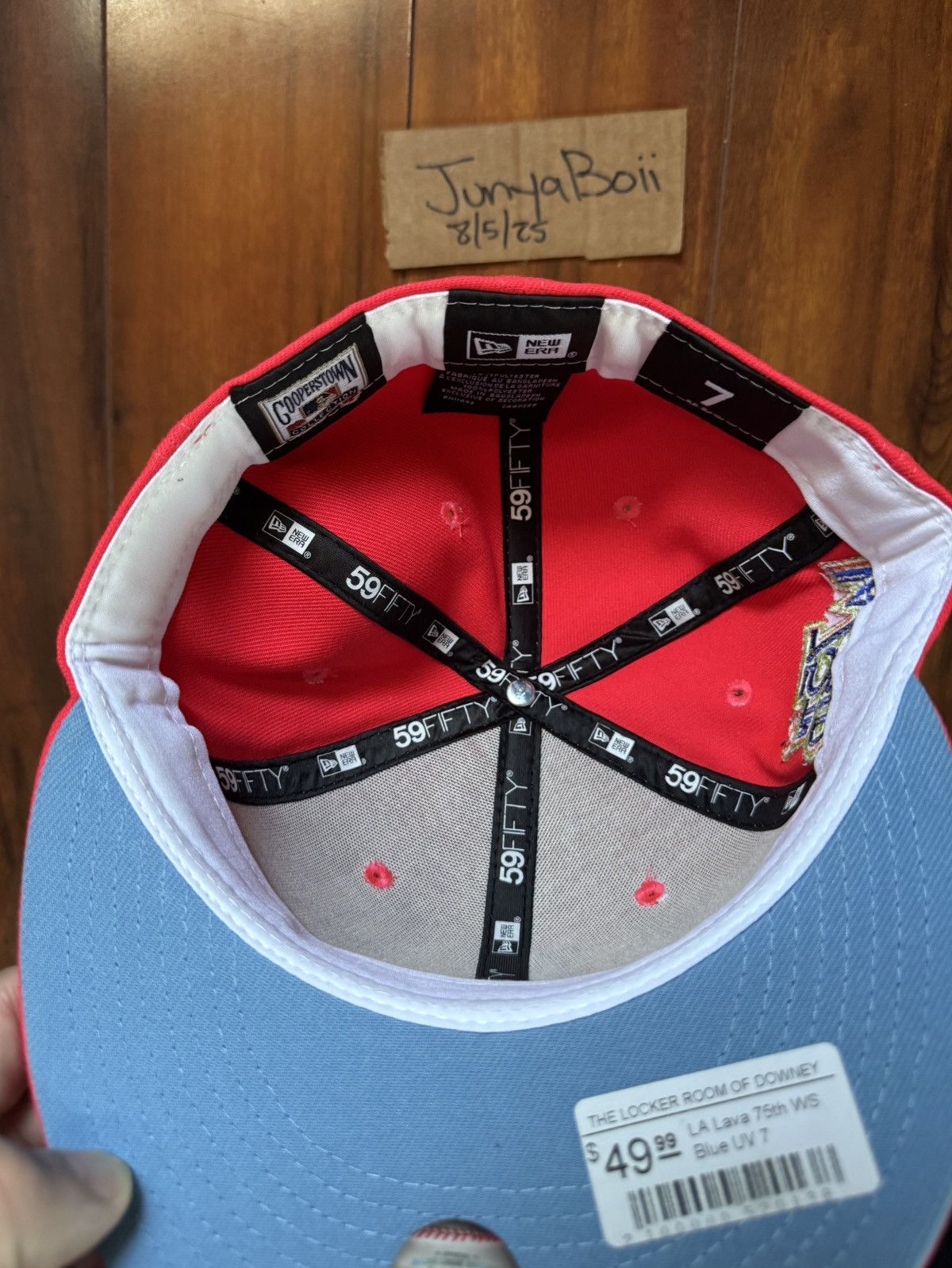 Hat Club Size 7 LA Dodgers 75th World Series Patch Jae Tips Fitted Size ONE SIZE - 6 Thumbnail