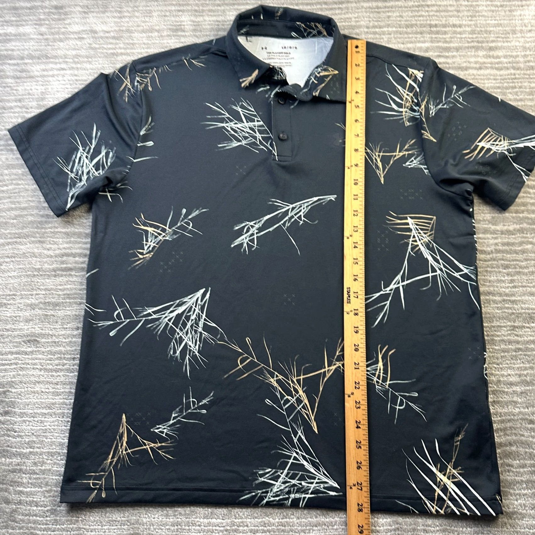 Under Armour Under Armour Polo Shirt Mens L Black Golf All Over Print Playoff Printed Size US L / EU 52-54 / 3 - 8 Thumbnail