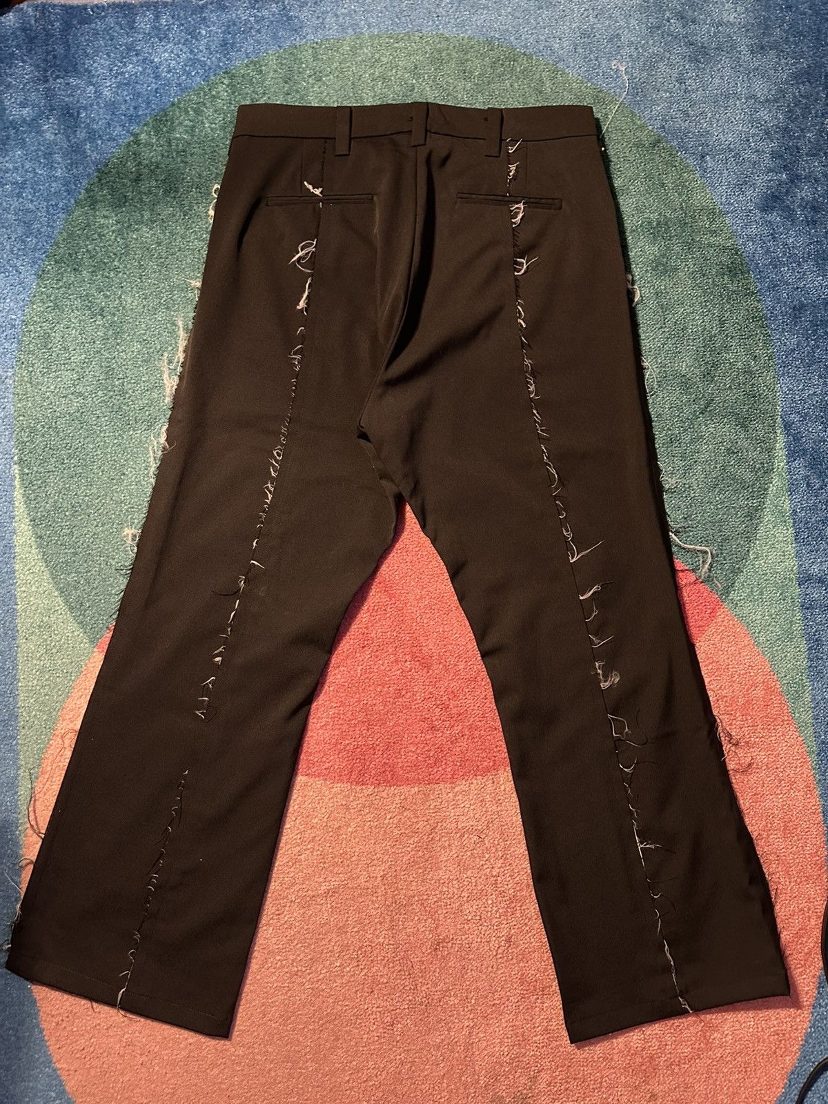 Bare Knuckles Bare Knuckles Raw Edge Flared Trousers Size US 34 / EU 50 - 5 Thumbnail