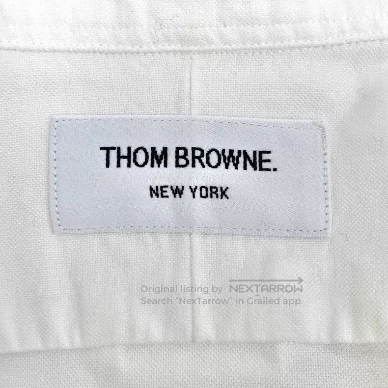 Thom Browne Thom Browne Long-sleeved shirt with single row of buttons Size US M / EU 48-50 / 2 - 6 Thumbnail