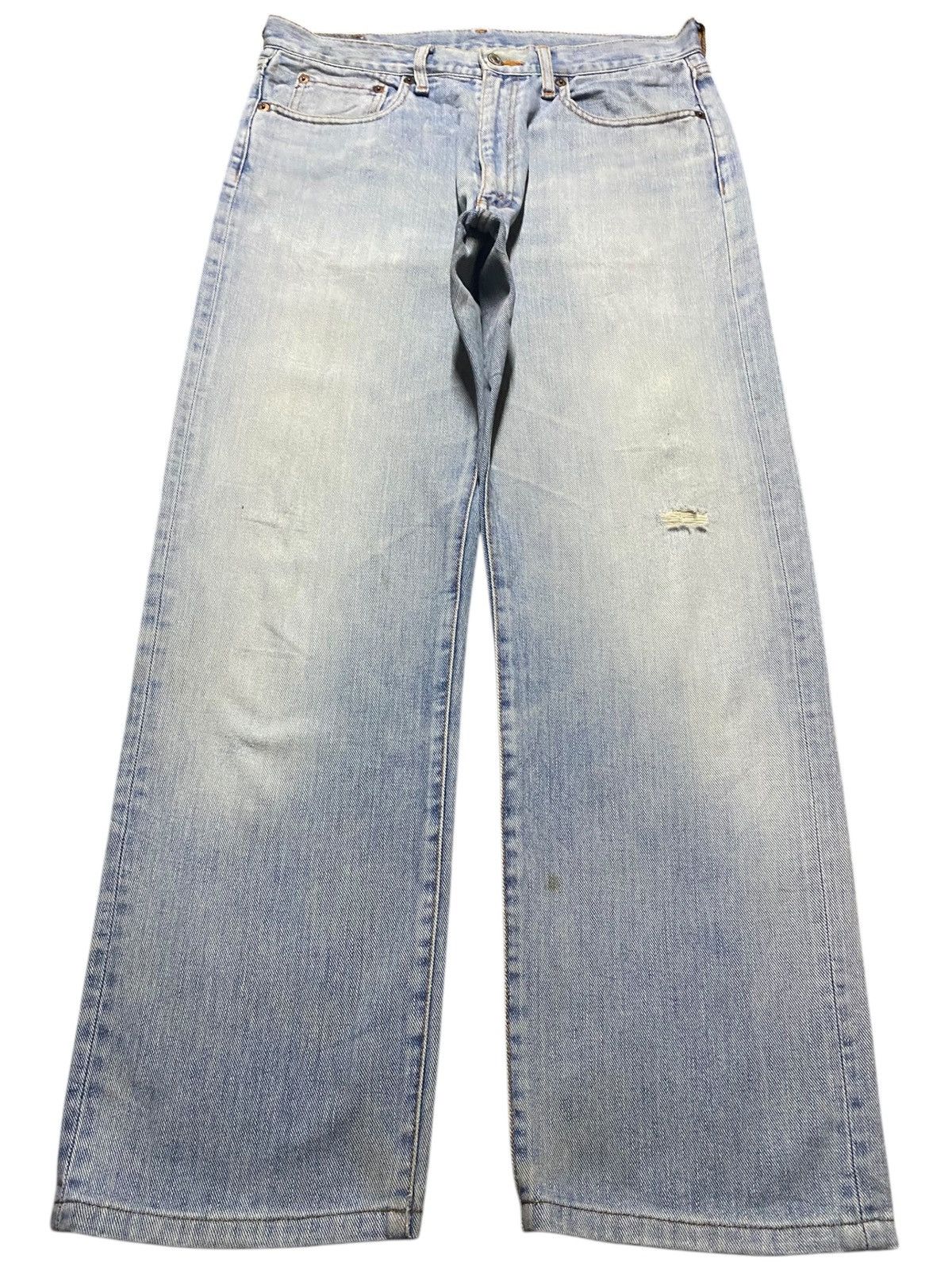 Japanese Brand Vtg Bobson Chessking Light Fade Wash Distressed Loose Jeans Size US 33 - 1 Thumbnail