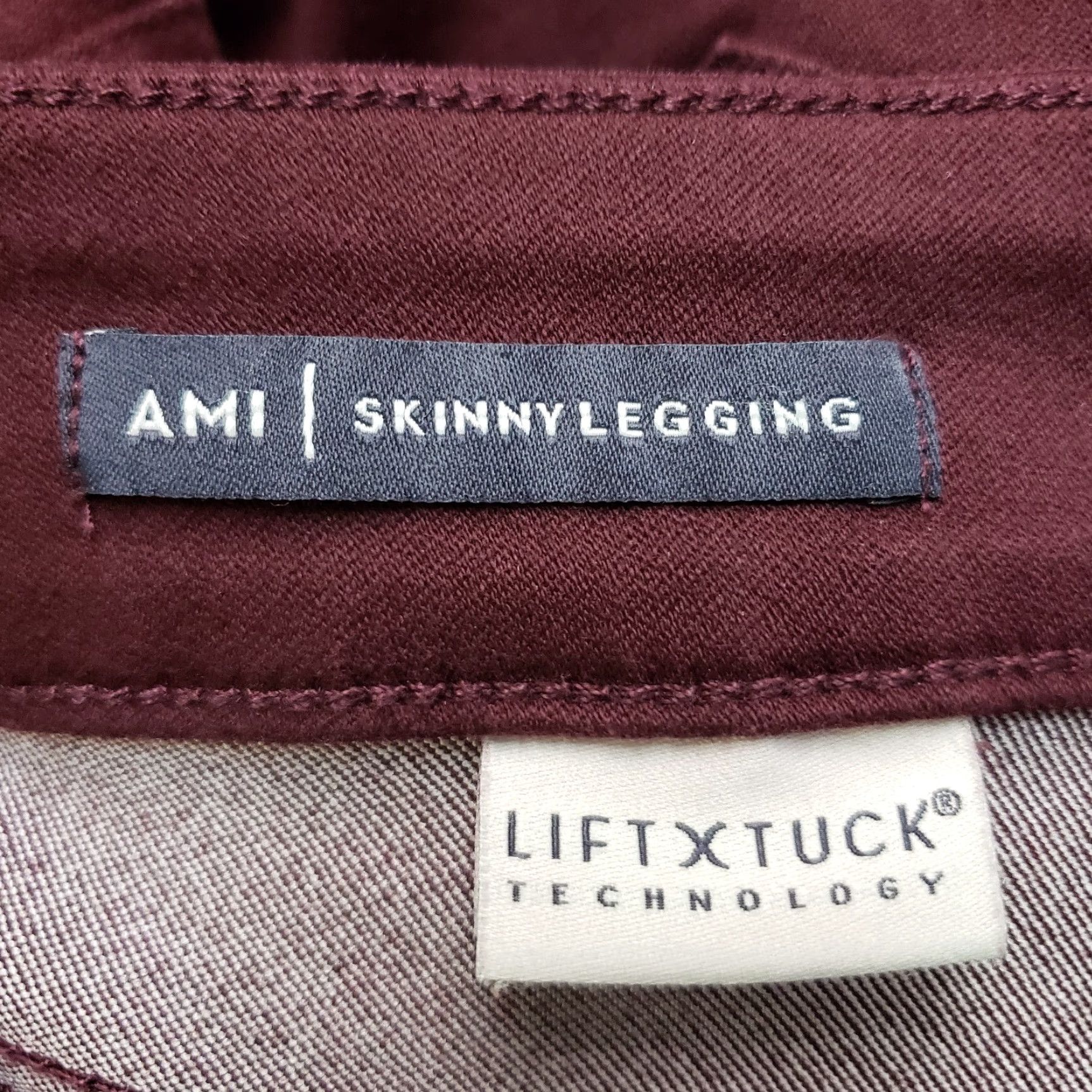 NYDJ NYDJ Womens Ami Skinny Legging Sz 6 Wine Mid Rise Cotton Blend Jeans Size 28" / US 6 / IT 42 - 6 Thumbnail
