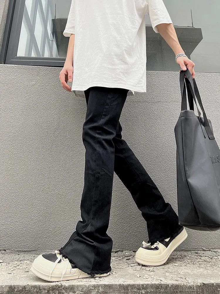 Japanese Brand × Jean Black Stacked Denim Jeans Size US 32 / EU 48 - 1 Thumbnail