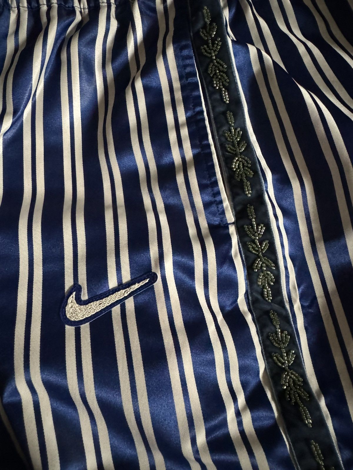 Bode Nike x Bode Scrimmage Pant in Ecru / Deep Royal Blue Size US 30 / EU 46 - 4 Thumbnail