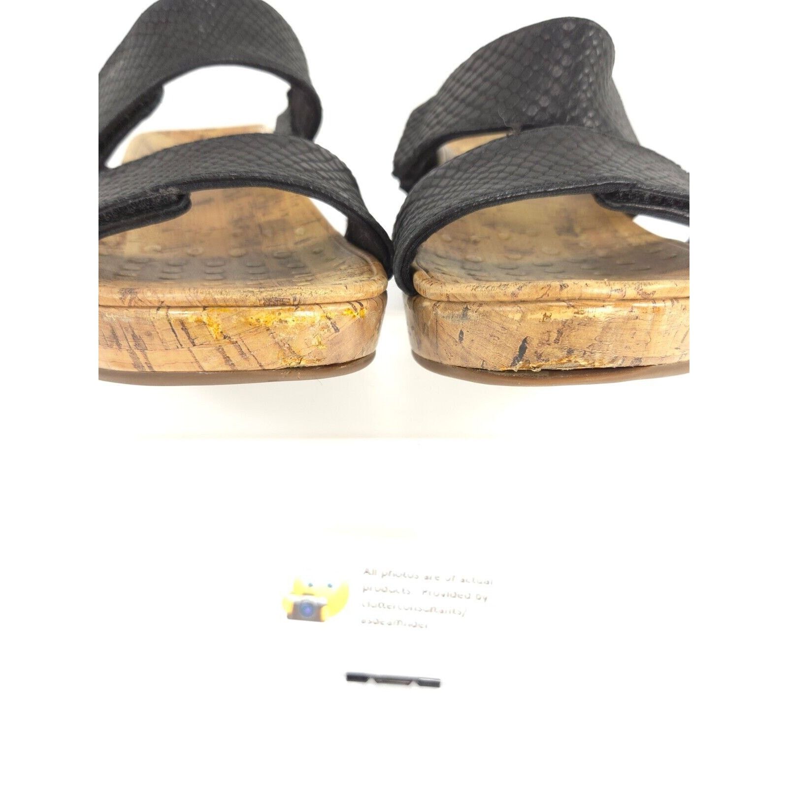 Vionic Vionic Pepper Snakeskin Cork Wedge Sandal Women Size 9 Black Size US 9 / IT 39 - 9 Thumbnail