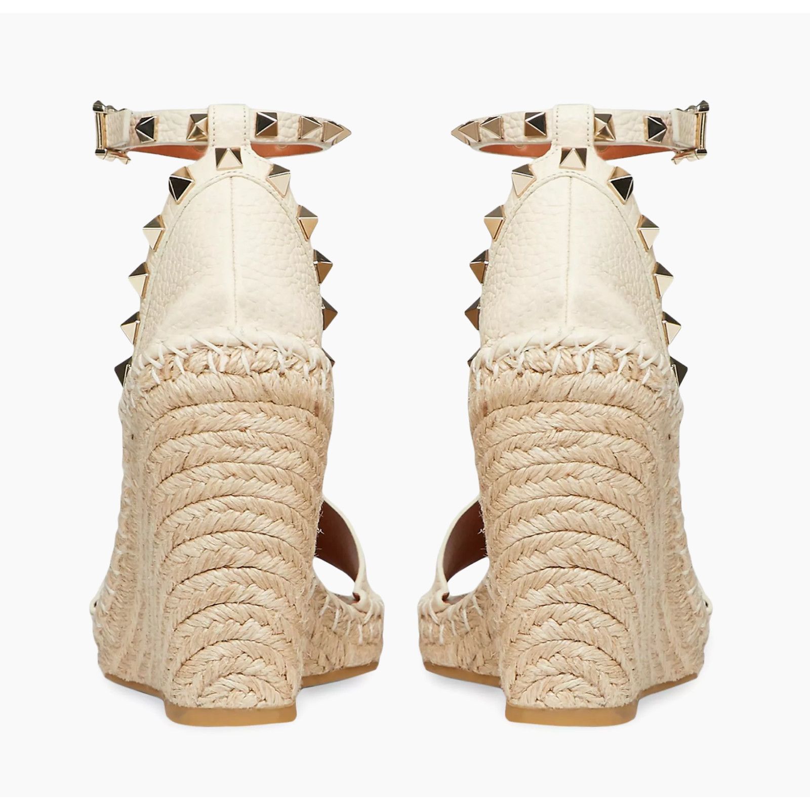 Valentino Rockstud Ankle Strap Platform Wedge Sandal Heel 40 Size US 10 / IT 40 - 12 Thumbnail