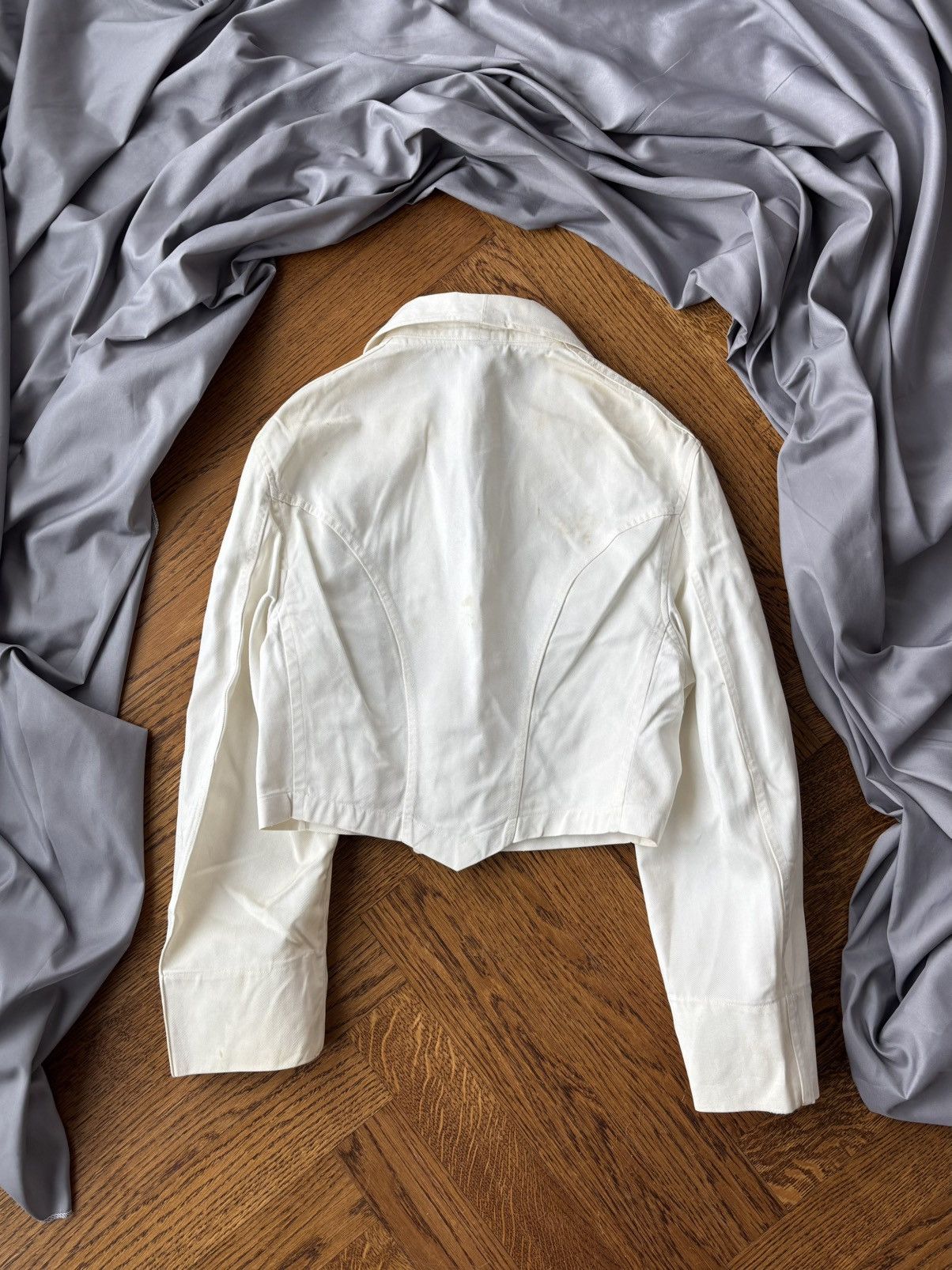 Vintage 1960s Vintage Royal Canadian Navy Service Blazer Cropped 50s Size XS / US 0-2 / IT 36-38 - 3 Thumbnail