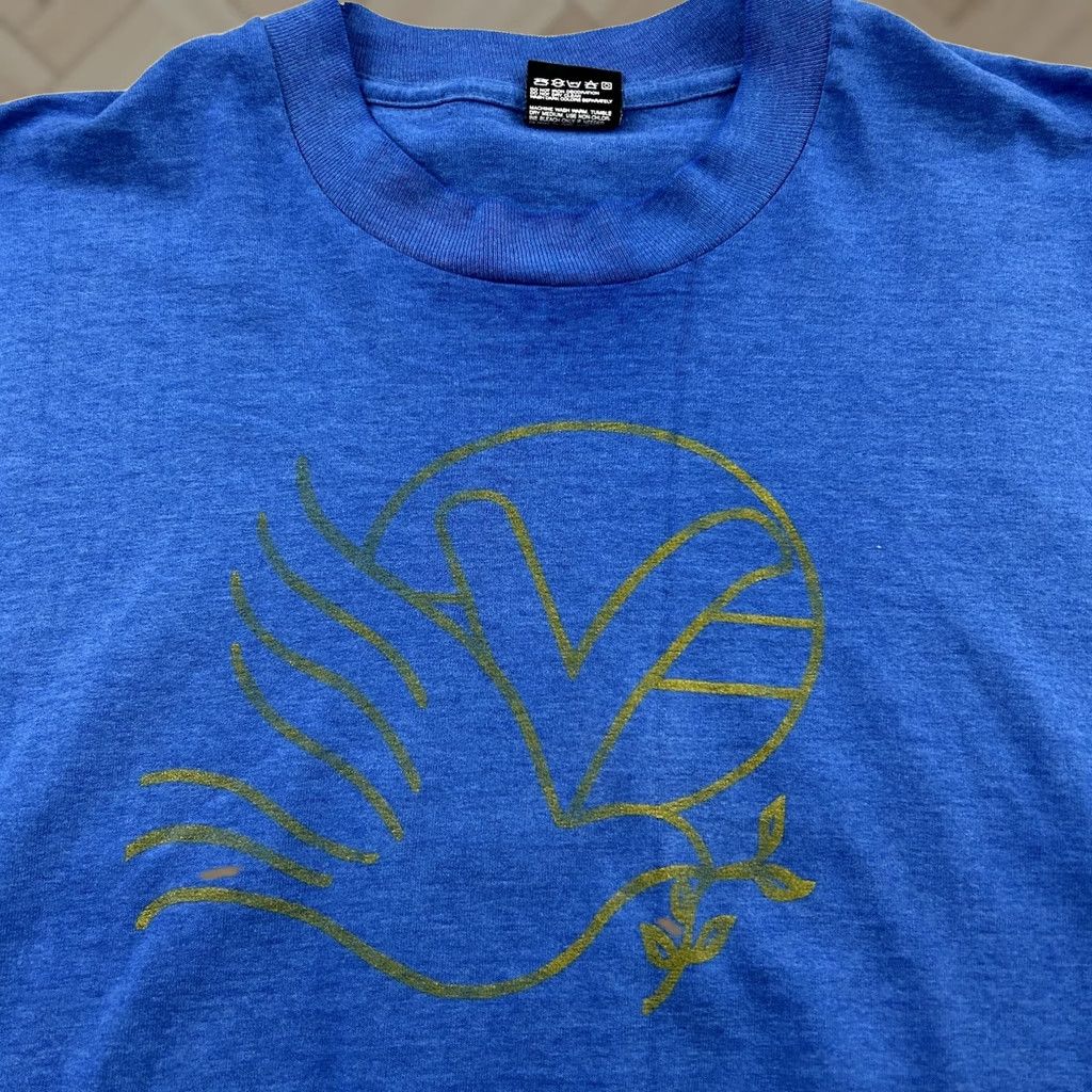 Fruit Of The Loom Vintage Fruit Of The Loom Best Single Stitch Dove Short Sleeve T Shirt Mens L BlueXS? Size US L / EU 52-54 / 3 - 1 Thumbnail