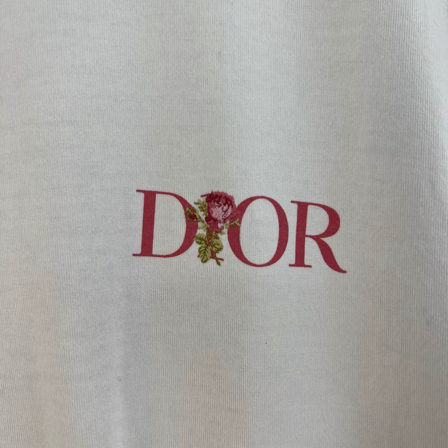 Dior DIOR White Rose Embroidered Short Sleeve K12 Size US XXL / EU 58 / 5 - 6 Thumbnail