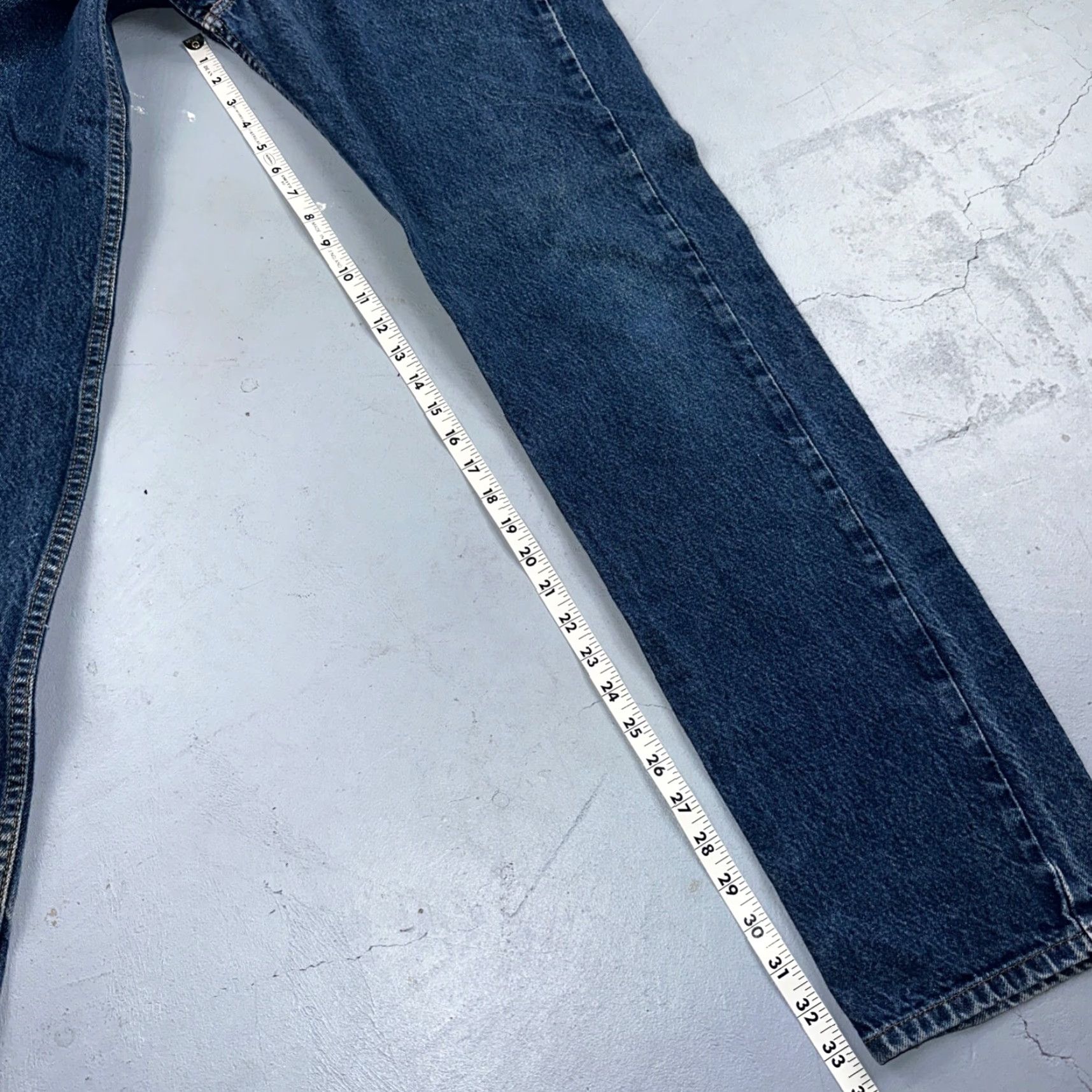Levi's Levis 505 Vintage 90s Orange Tab Jeans Blue Med 501 Wash 33x34 Act 31x33 Size US 33 - 5 Thumbnail