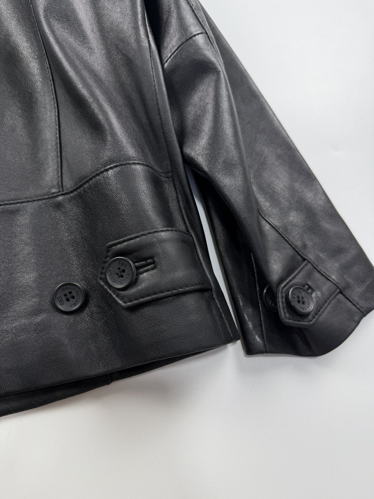 Balenciaga Vintage Balenciaga BB Logo Zip Up Leather Jacket Size US L / EU 52-54 / 3 - 16 Thumbnail