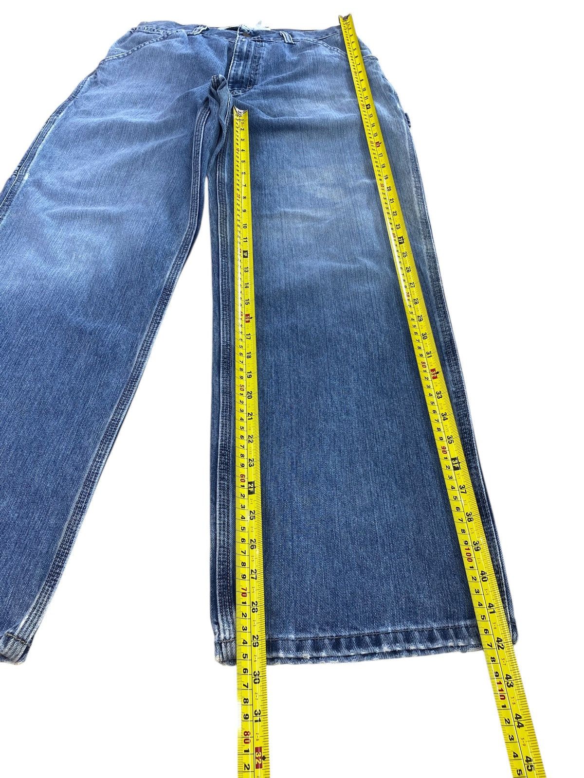 Japanese Brand Japanese Brand Faded awash Carpenter Style Wide Leg Jean Size US 30 / EU 46 - 5 Thumbnail