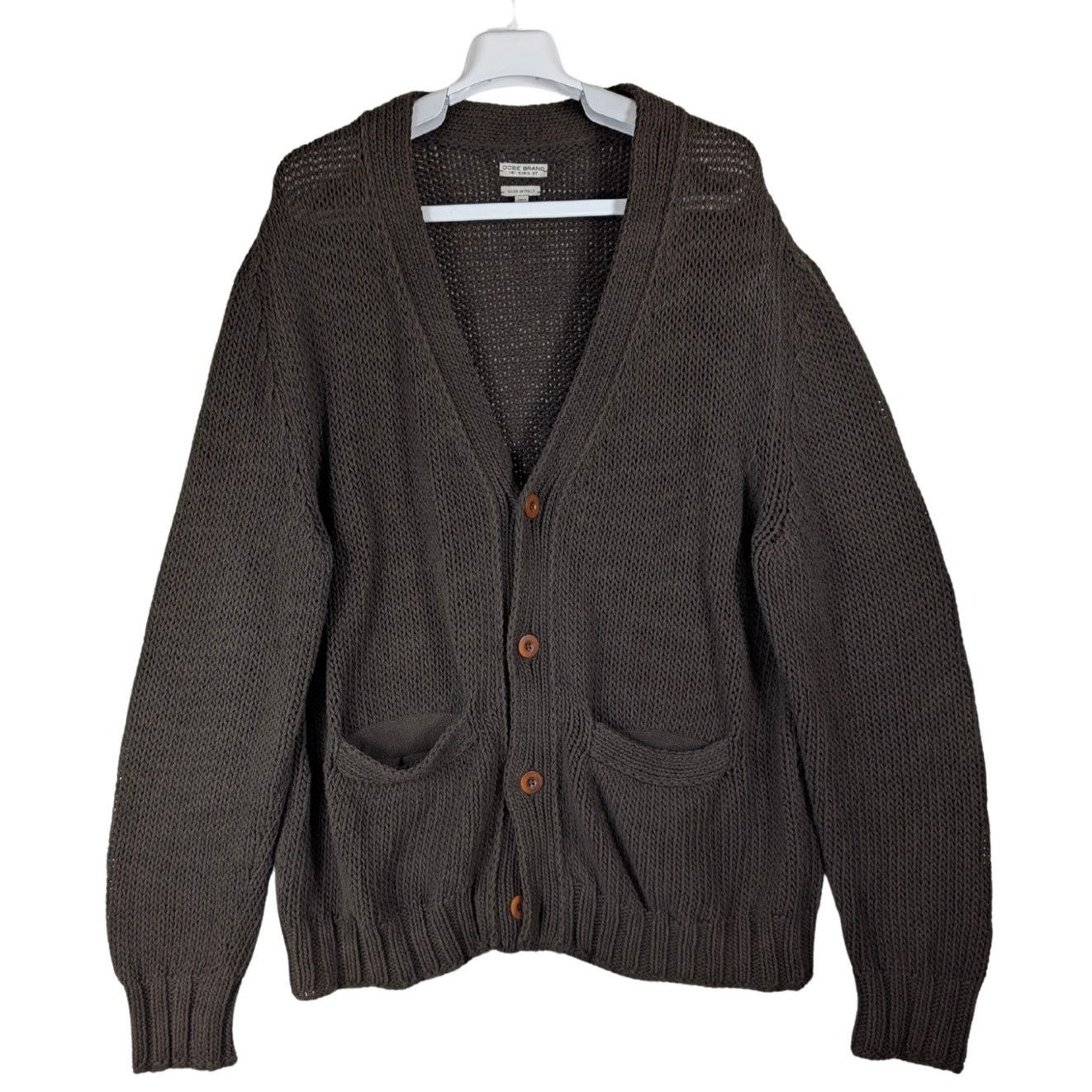 Unknown London Oobe Brand Sanford Cardigan Cotton Linen Blend Knit Men’s L Size US L / EU 52-54 / 3 - 1 Thumbnail