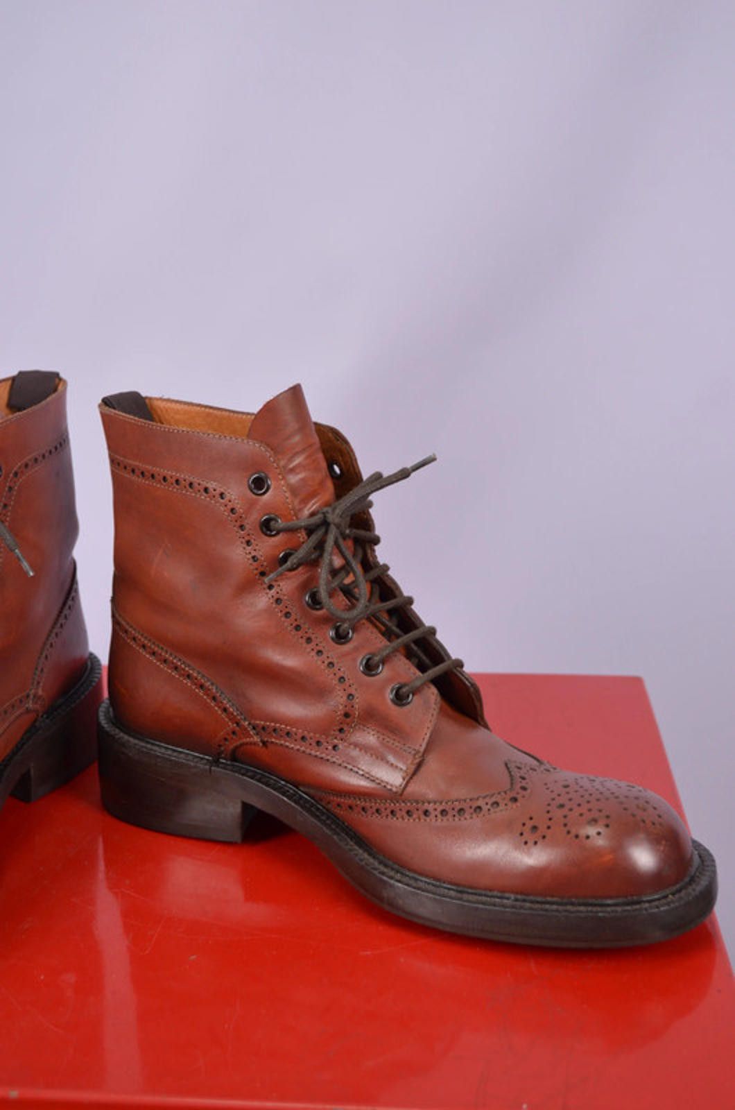 Conte of Florence Famous shoemaker in Florence 1969 brogue derby boots size 43 Size US 10 / EU 43 - 5 Thumbnail