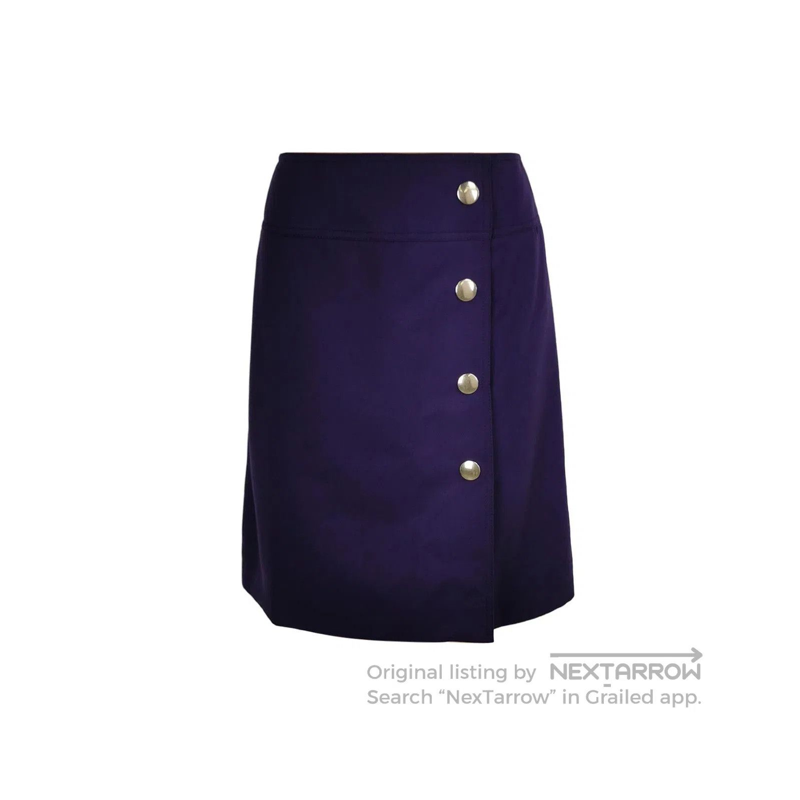 Prada Prada Purple Wool Skirt with Button Detail . Size 37" - 1 Thumbnail