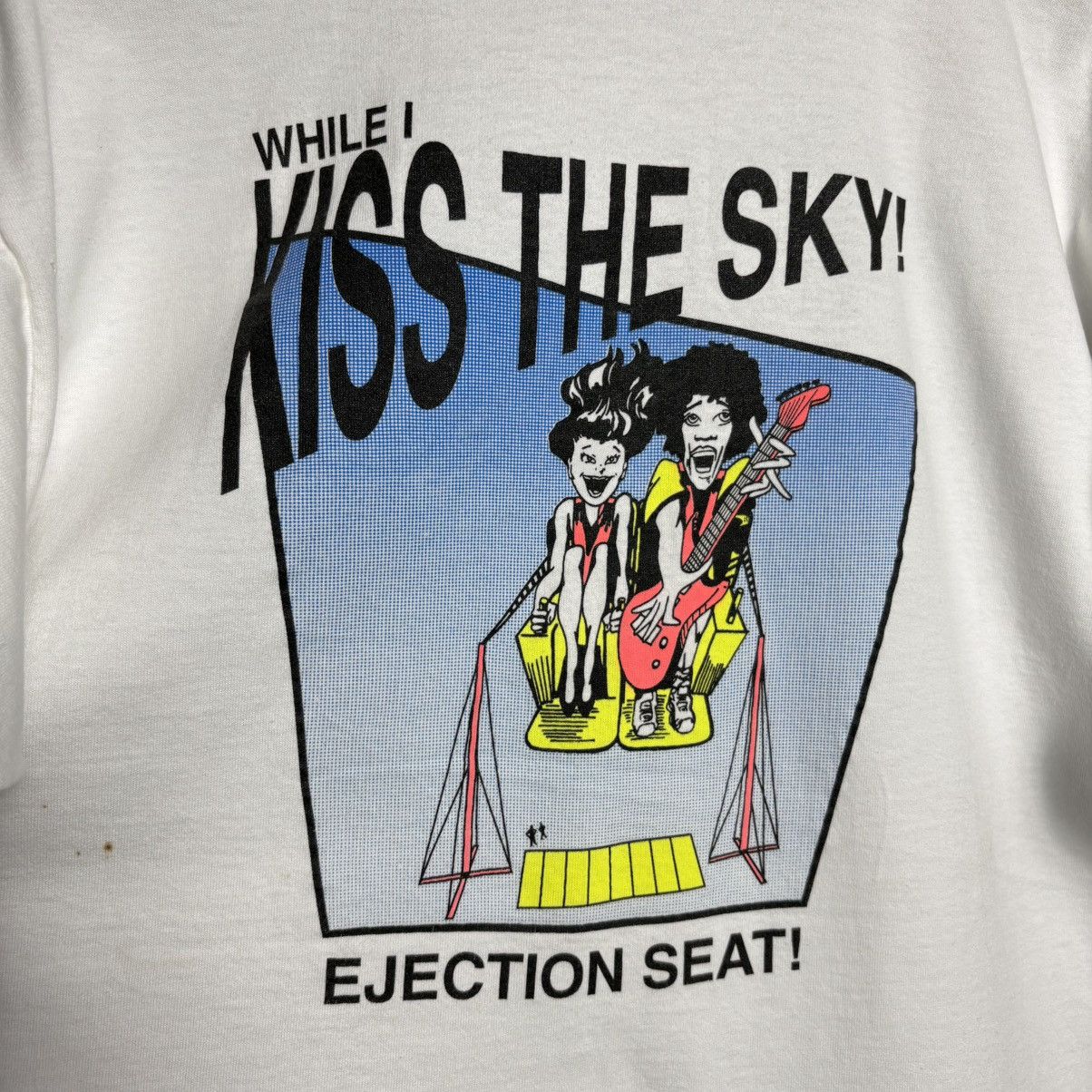 Band Tees Vintage 80s Jimi Hendrix Kiss The Sky Excuse Me USA Band Tee Size US XL / EU 56 / 4 - 4 Thumbnail