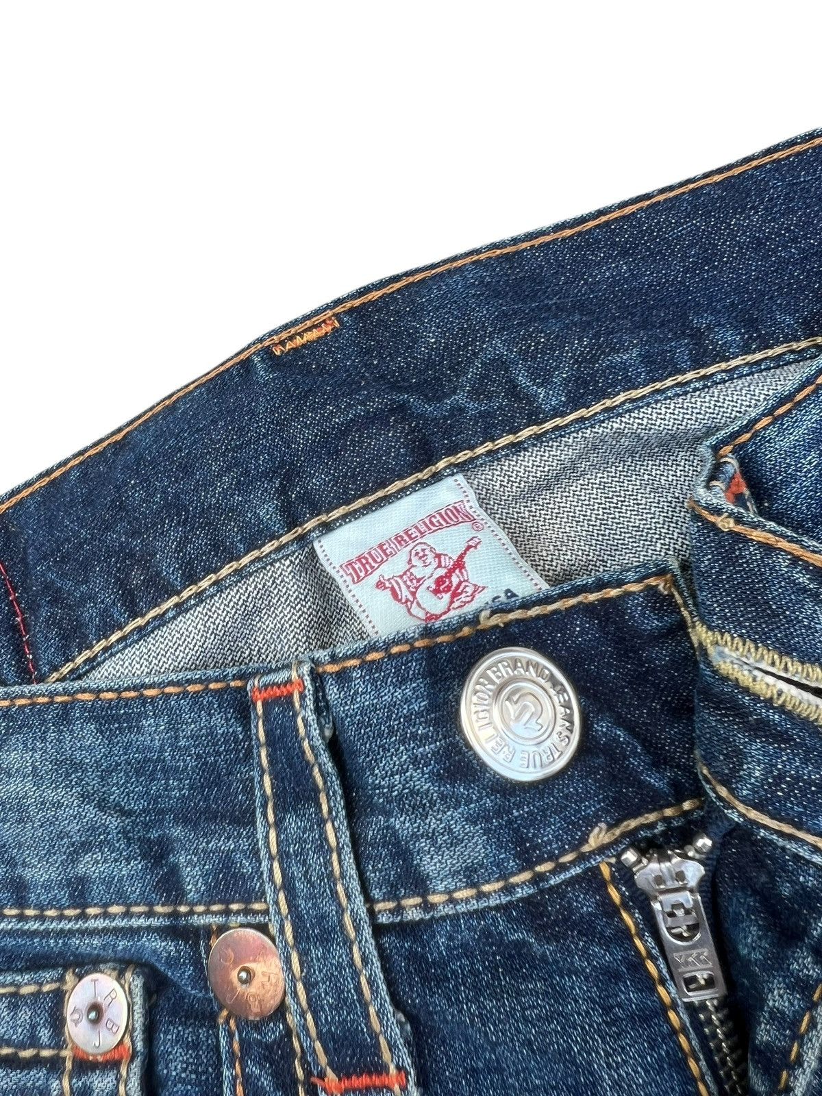 True Religion VTG Y2K True Religion Rainbow Joey Denim Super Flare Jeans Size US 33 - 7 Thumbnail
