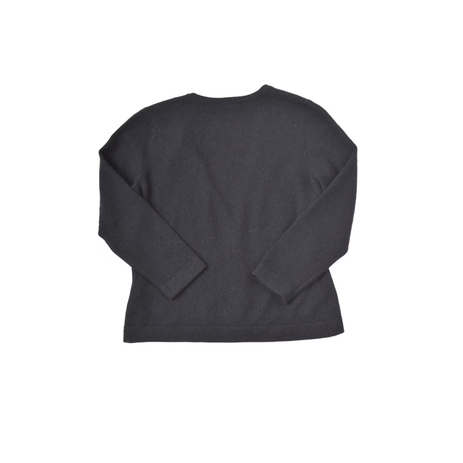 Vintage Purdey Cardigan Sweater W's Dark Navy Size S, Lambswool Angora Blend, 70% Lambswool 20% Angora 10% Polyamide, CP1966B, Blue, Women's Cardigan, Size S Size S / US 4 / IT 40 - 7 Thumbnail