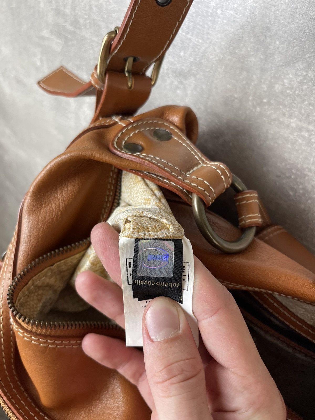 Just Cavalli × Roberto Cavalli × Vintage Just Cavalli Vintage Leather Shoulder Logo Buckle Bag Size ONE SIZE - 13 Thumbnail