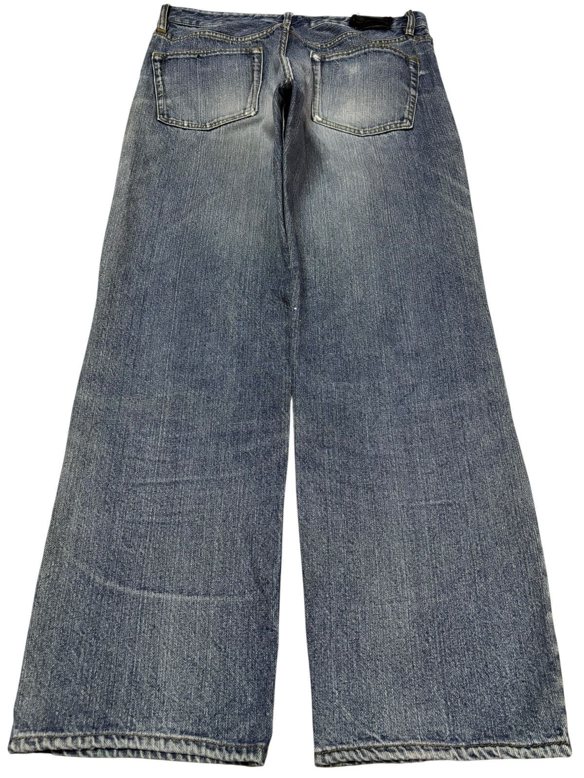 Japanese Brand Vtg Back Number Homme Japan Distressed Jeans Size US 31 - 2 Thumbnail