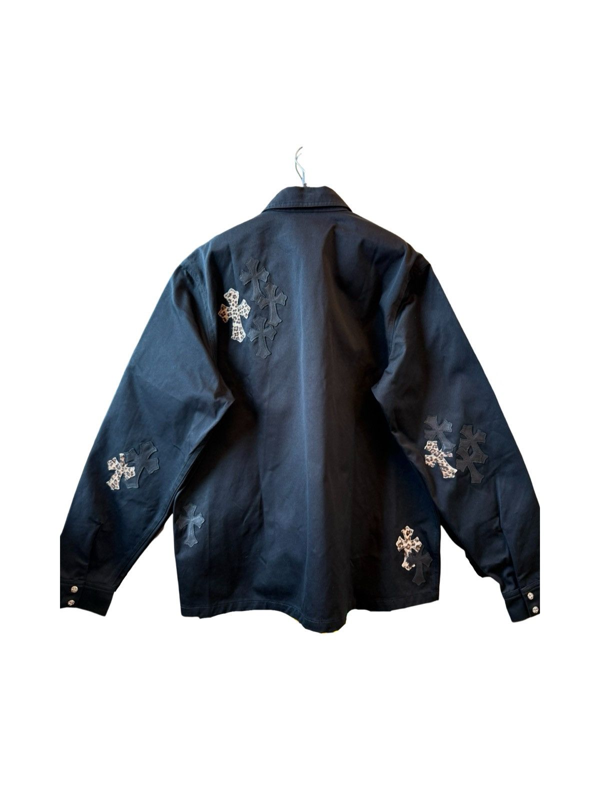 Chrome Hearts Leopard black cross patch work dog shirt jacket Size US XL / EU 56 / 4 - 2 Thumbnail