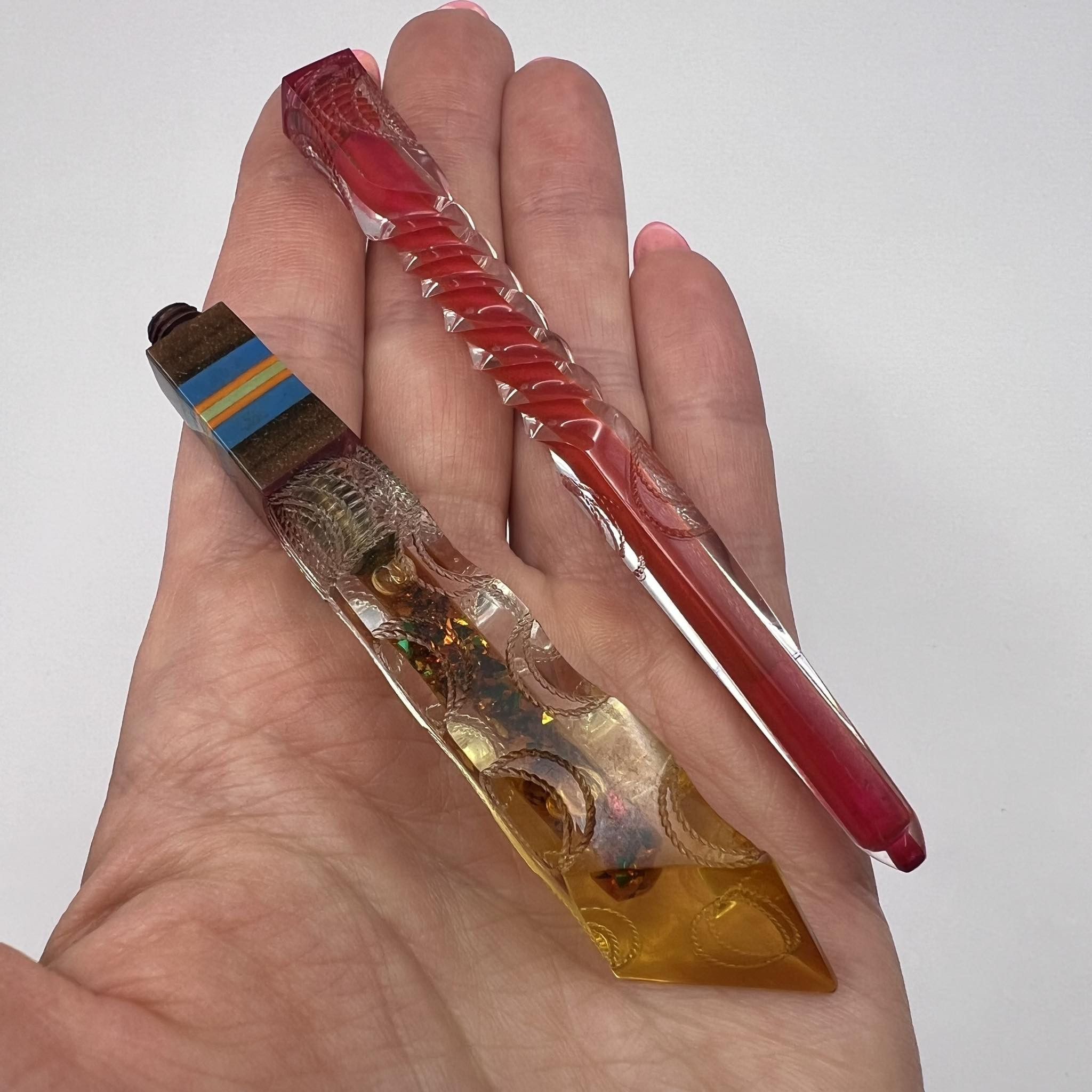 Vintage Vintage Handmade Soviet Ballpoint Pen Plexiglass Prison Art Size ONE SIZE - 4 Thumbnail