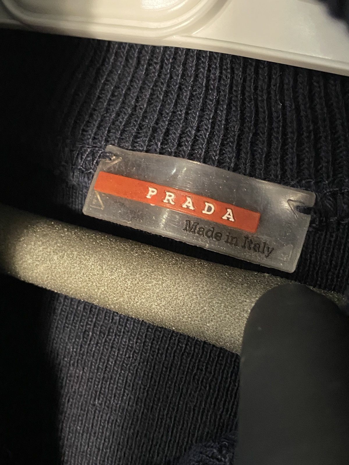 Prada Vintage Prada 1/4 Zip Sweater Dark Blue Size US M / EU 48-50 / 2 - 3 Thumbnail