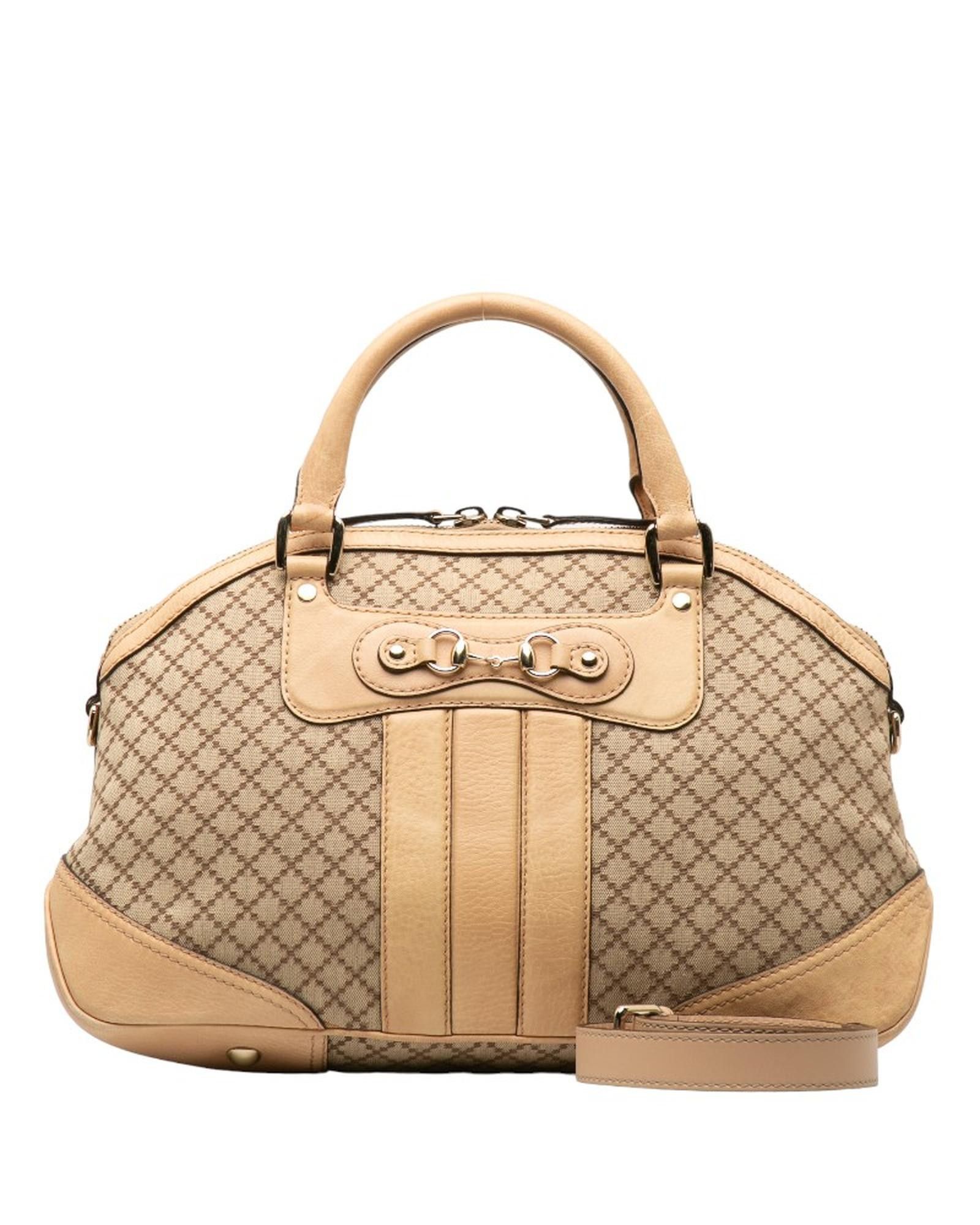 image of Gucci Diamante Dome Bag In Brown Canvas, Women's