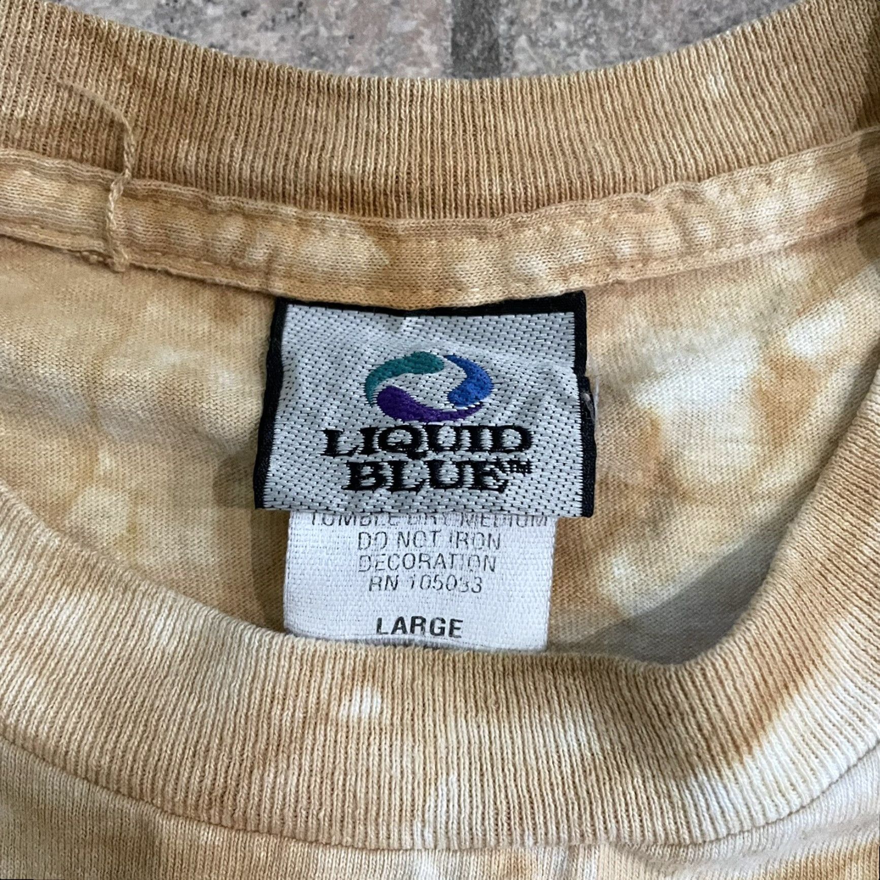 Liquid Blue VINTAGE Liquid Blue Tie Dye Tee Mens Large Single Stitch Shirt L Blue Stitch Mens Size US L / EU 52-54 / 3 - 4 Thumbnail