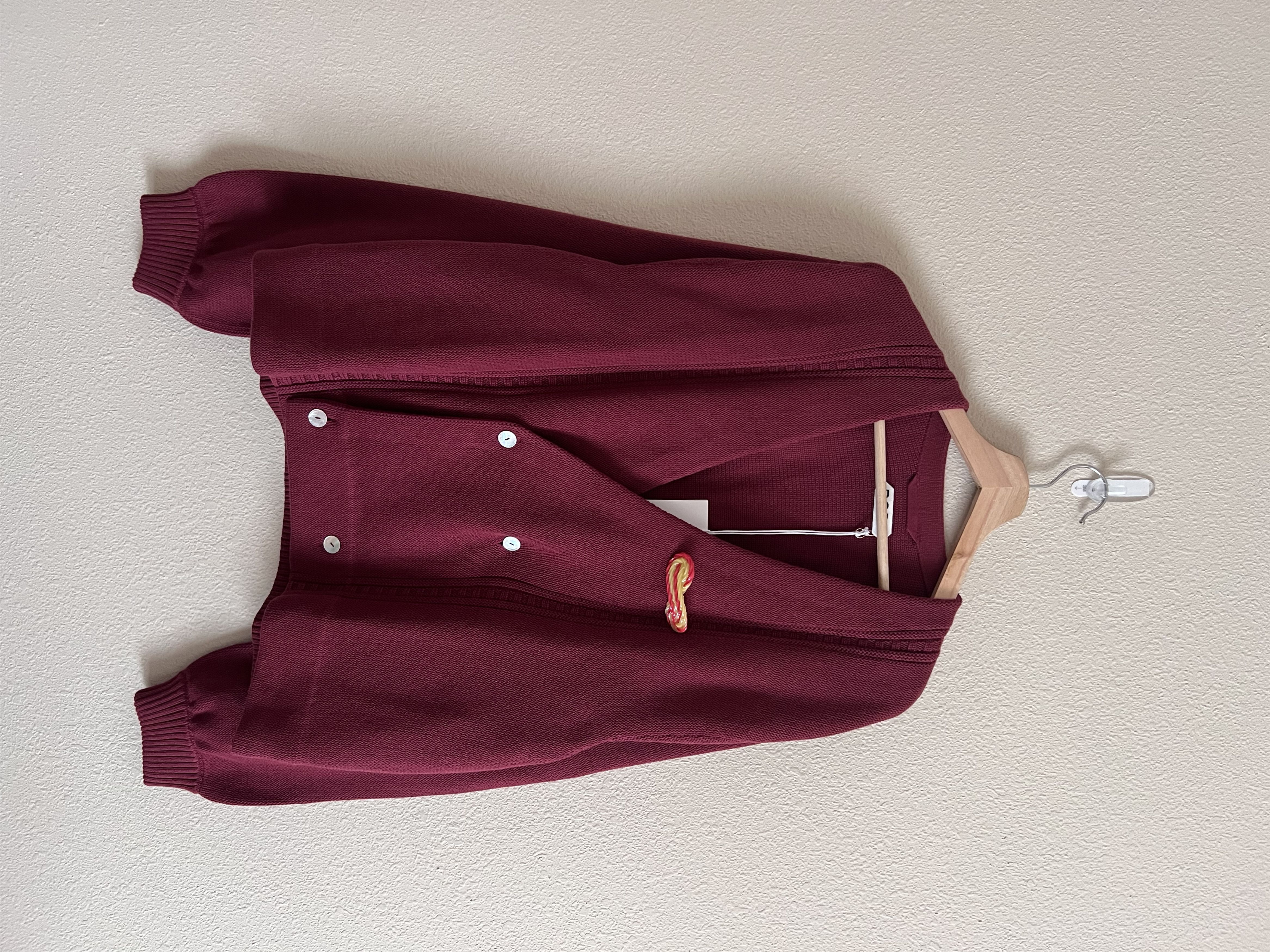 Pre-owned Bode Double Breasted Cardigan In Maroon