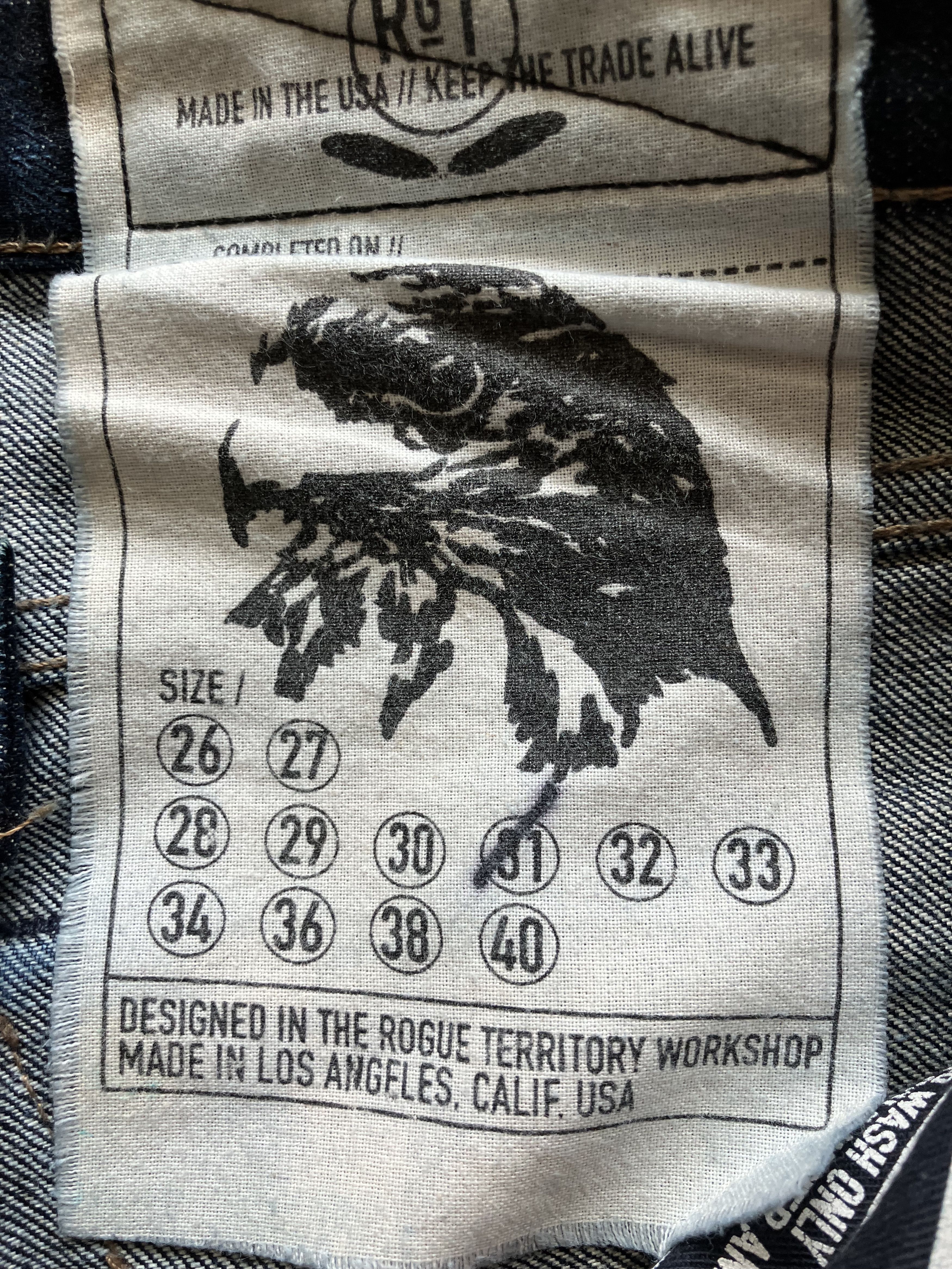 Rogue Territory Rogue Territory SK Proprietary Selvedge - 1st run Size US 31 - 4 Thumbnail