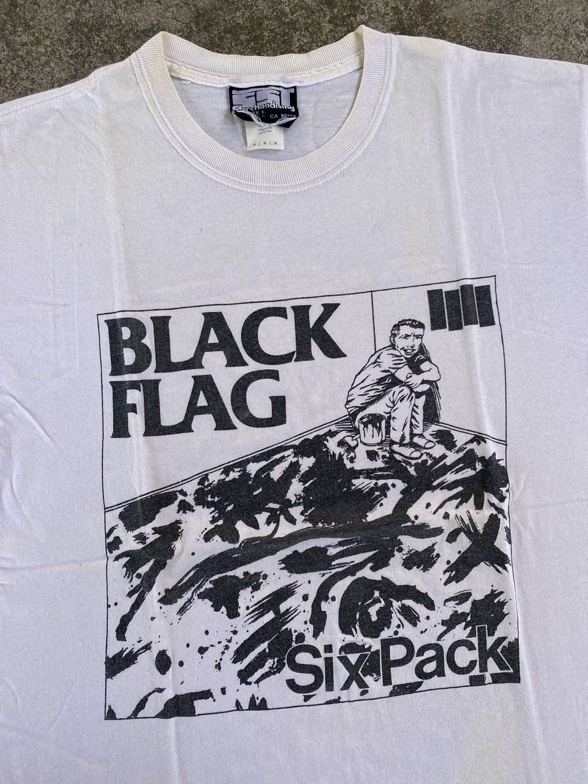 Band Tees × Black Flag × Vintage Black Flag Six Pack SST Records t-shirt Size US M / EU 48-50 / 2 - 2 Thumbnail
