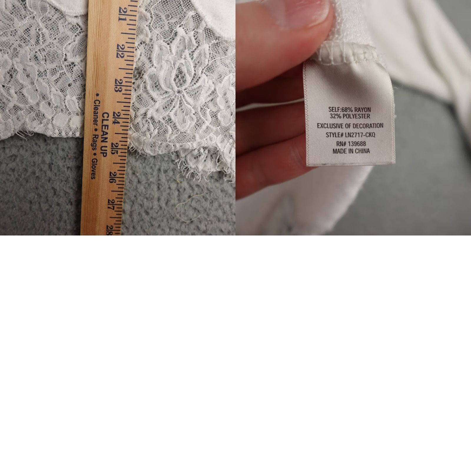 Vintage Alya Sweatshirt Womens L White Lace Trim Pullover Round Neck Knit Lightweight All Seasons Casual Womens Size L / US 10 / IT 46 - 10 Thumbnail