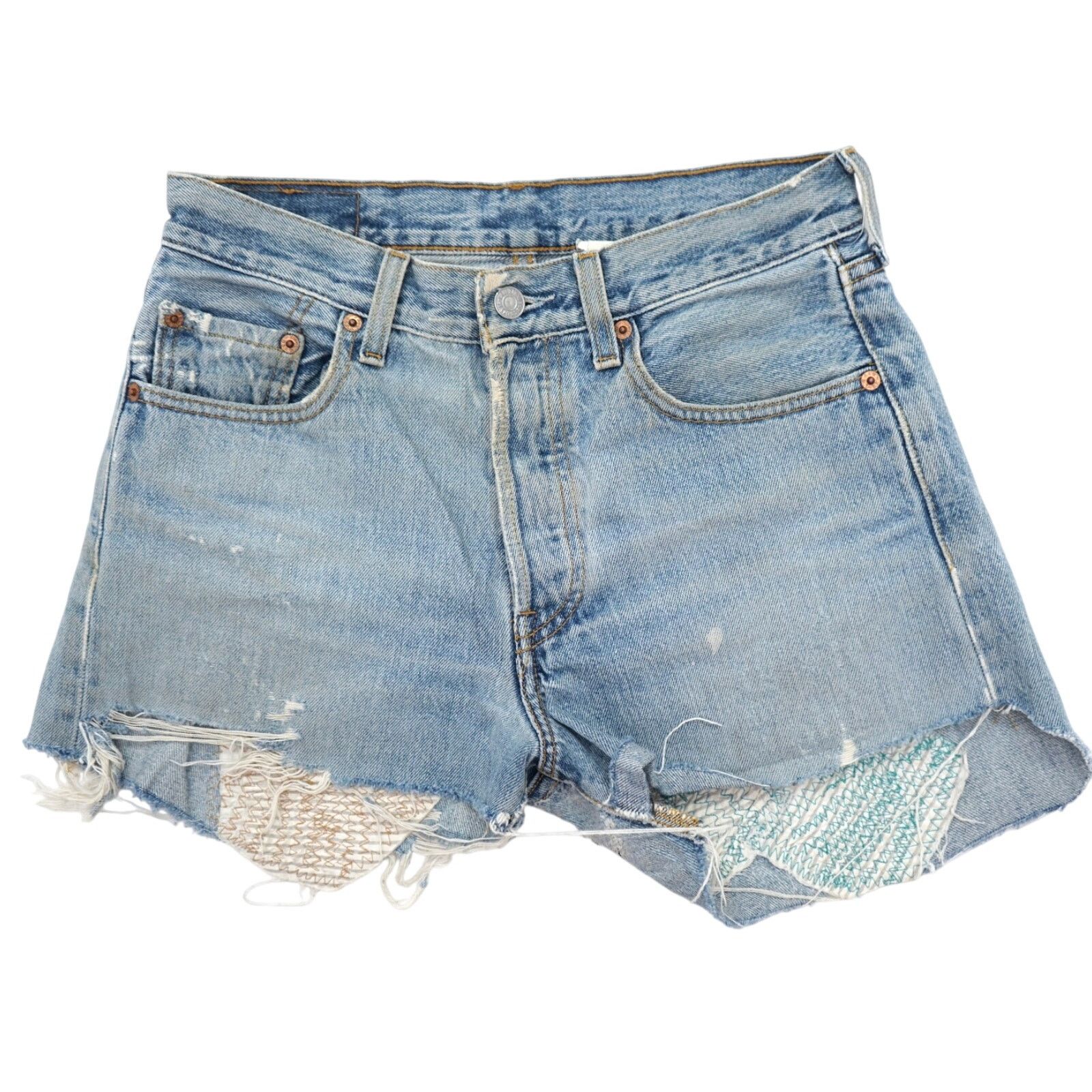 Levi's Vintage 00's Levi's 501 Reworked Cutoff Denim Shorts 28" Size 28" / US 6 / IT 42 - 1 Thumbnail