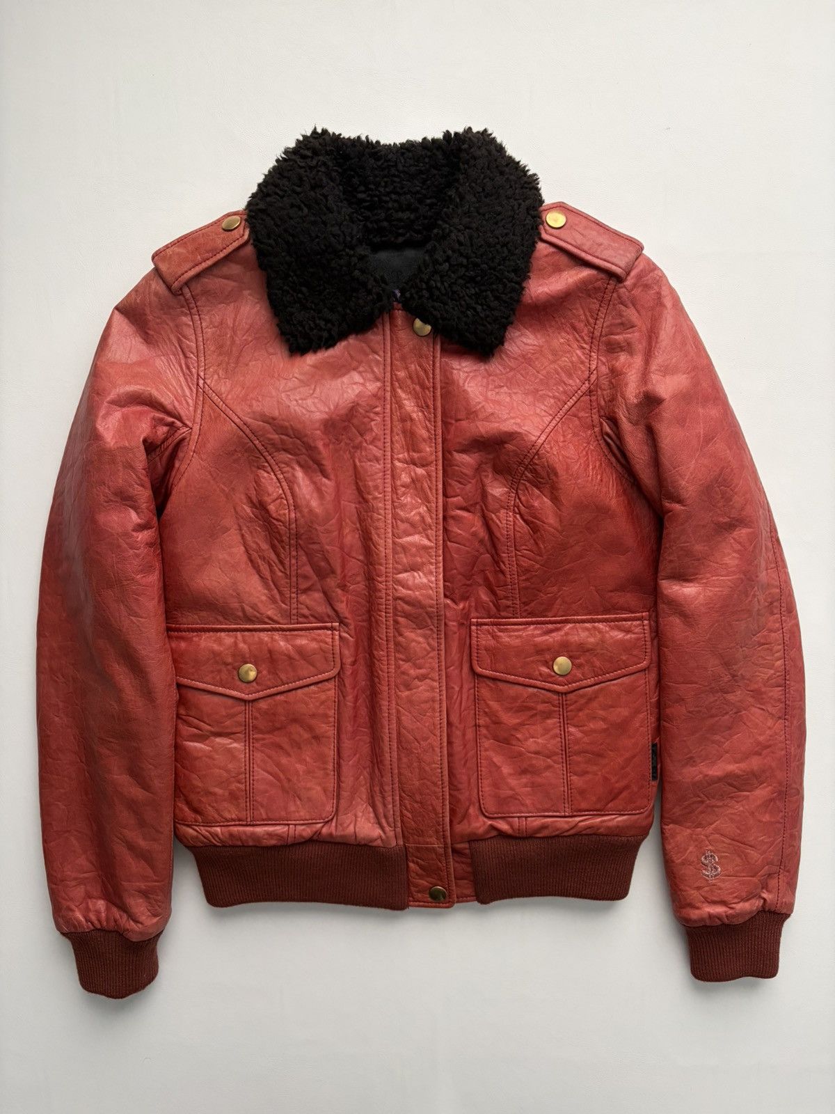 Swagger 00’s Thinsulate Sheepskin Leather Bomber Jacket Size US XS / EU 42 / 0 - 1 Thumbnail