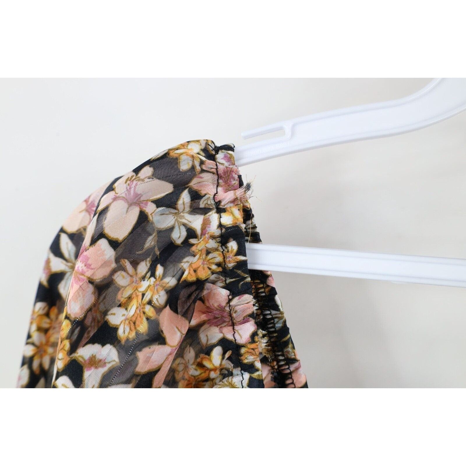 Vintage Vintage Y2K Sheer Ruffled Flower Tie Front Romper Dress Size S / US 4 / IT 40 - 4 Thumbnail