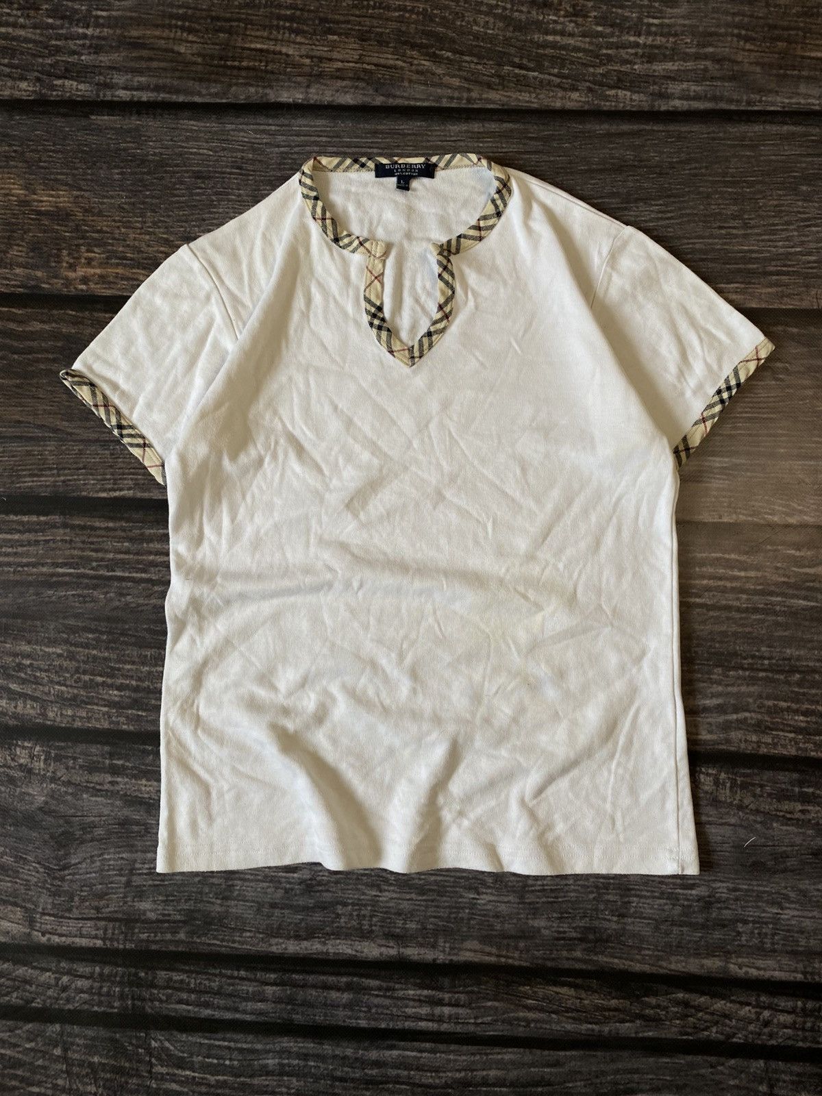 Burberry Burberry y2k caged t-shirt Size L / US 10 / IT 46 - 1 Thumbnail