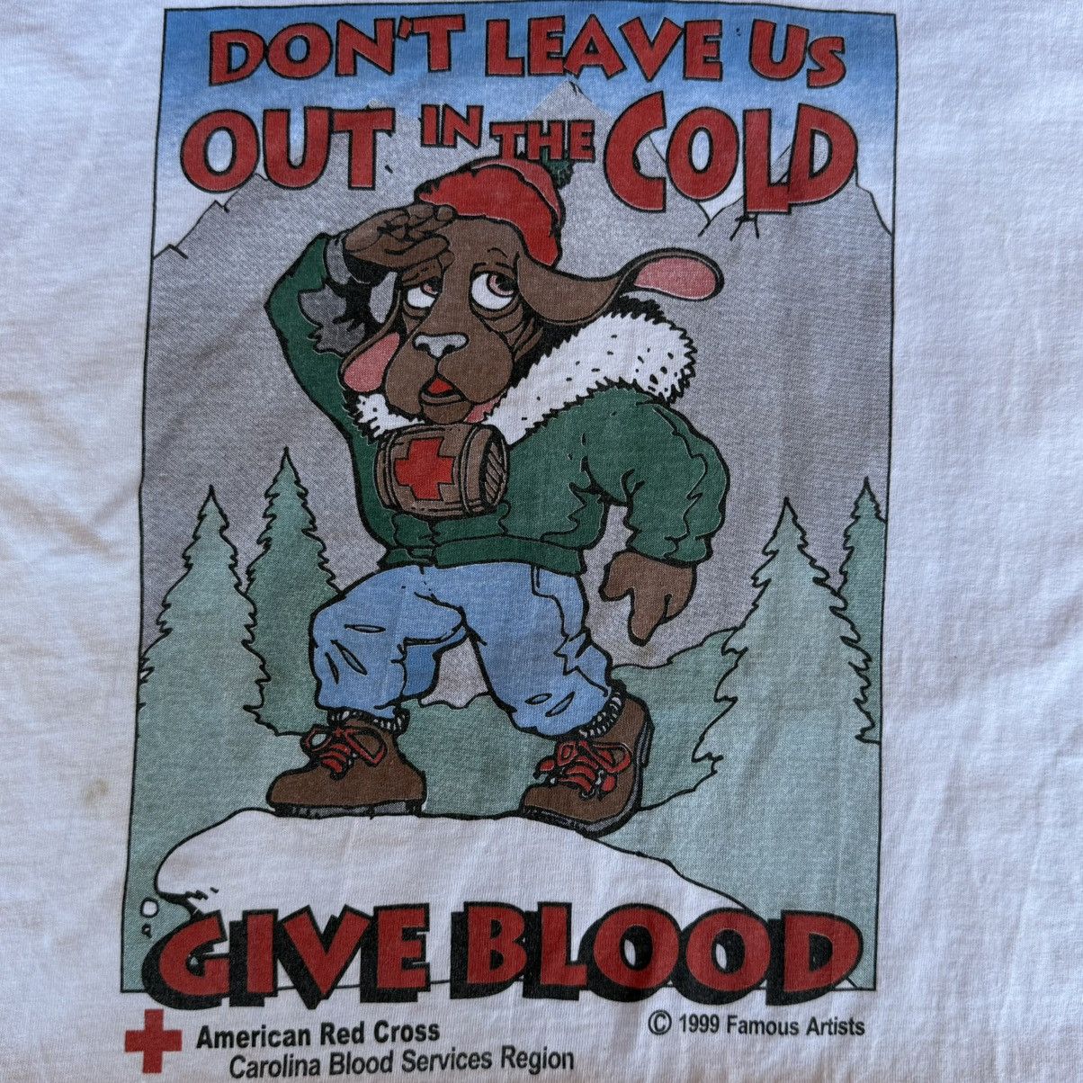 Other Vintage Dated 1999 American Red Cross Don't Leave Us Out Size US XL / EU 56 / 4 - 2 Thumbnail