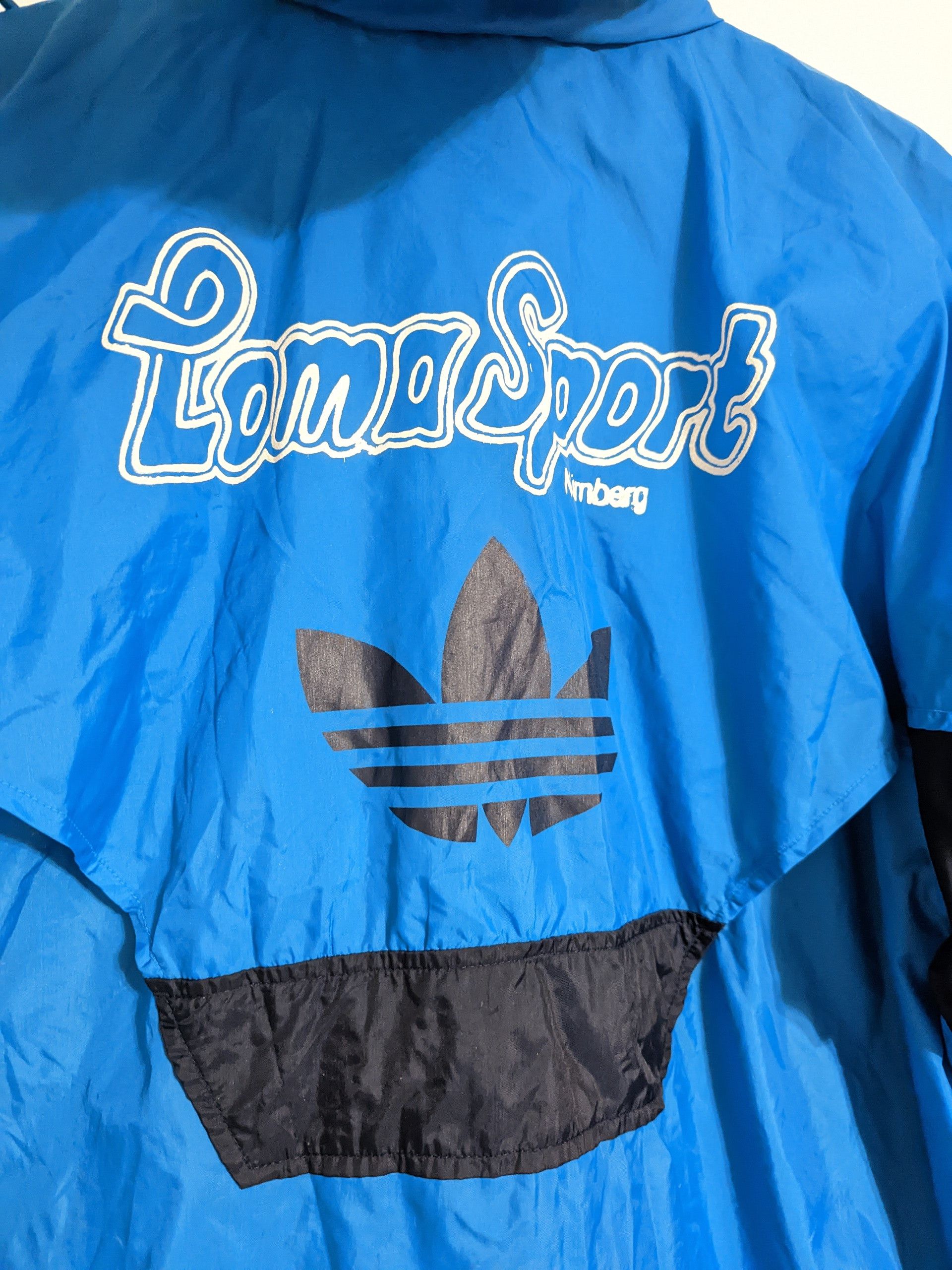 Adidas Vintage Adidas Trefoil Windbreaker 1990s Blue/Purple Taiwan Size US L / EU 52-54 / 3 - 11 Thumbnail
