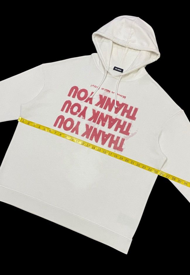 Raf Simons FW18 Raf Simons White Thank You Hoodie Size US L / EU 52-54 / 3 - 13 Thumbnail