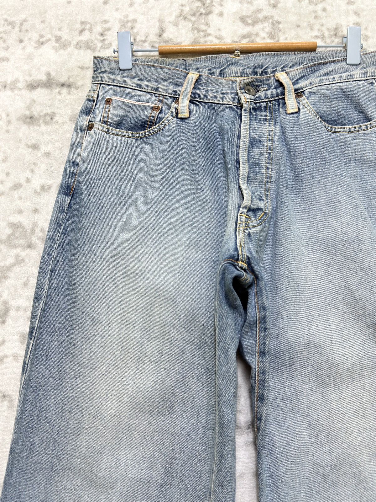 Japanese Brand Vintage Cracker Jack Selvedge Light Washed Denim Jeans Size US 28 / EU 44 - 4 Thumbnail