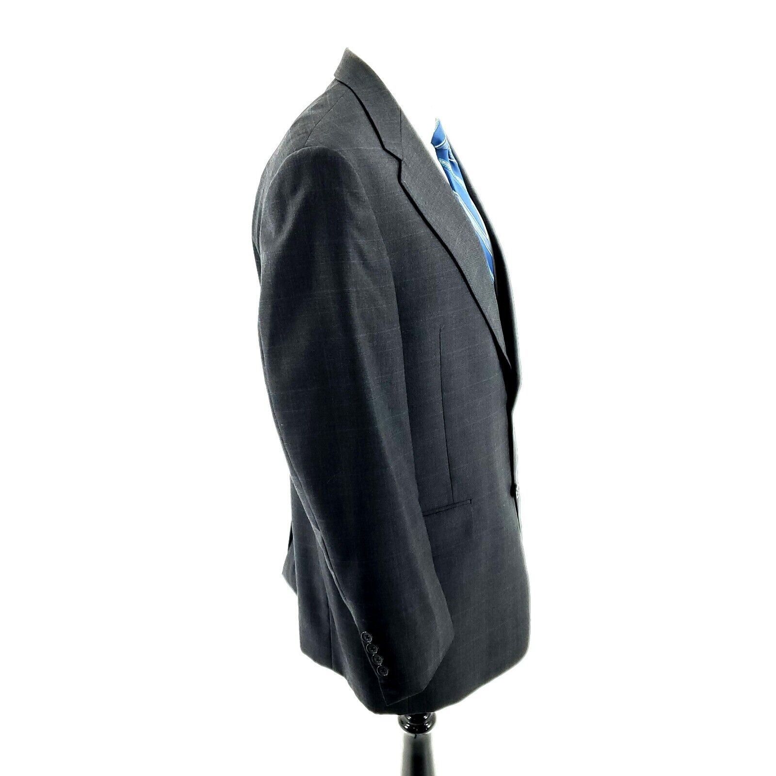 Hart Schaffner Marx Hart Schaffner Marx Wool 2 Button 2 Piece Suit 40R Gray Chec Size 40R - 7 Thumbnail