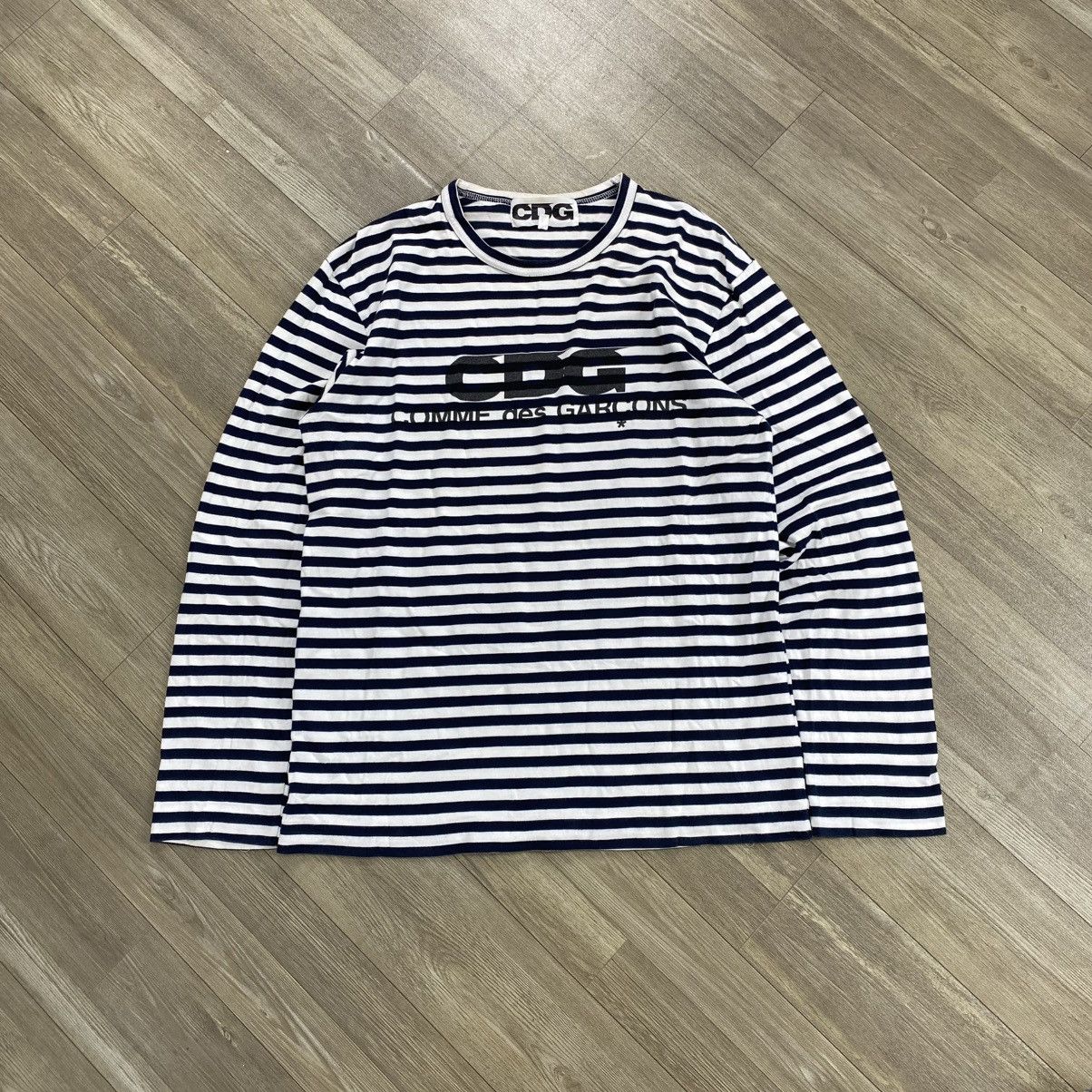 AD2018 Comme Des Garcons CDG Iconic Logo Stripe Long Sleeve