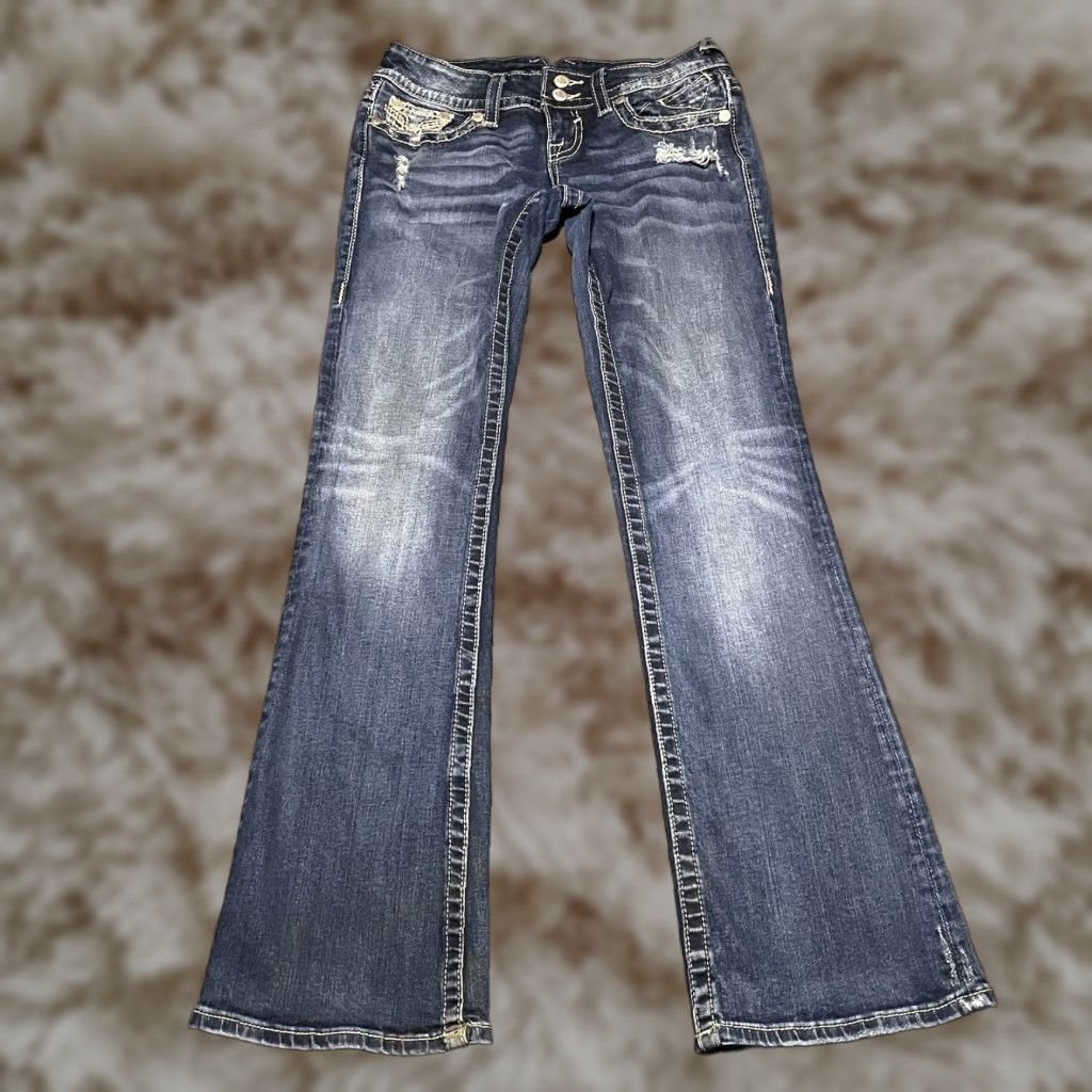 Womens Jeans 28x32 Jeans Size VIGOSS Women's 3/4 Length Bootcut