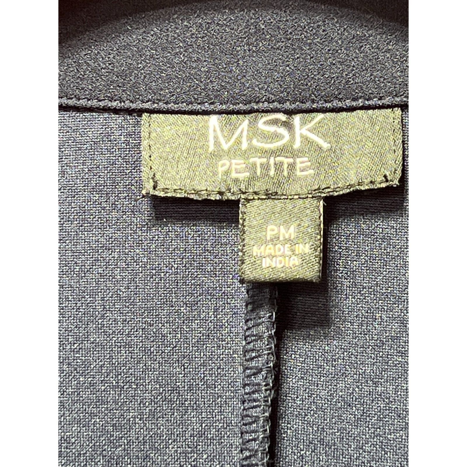 Other MSK - Women's Sleeveless Shift Dress Petite - Navy Blue - Pe Size M / US 6-8 / IT 42-44 - 13 Thumbnail